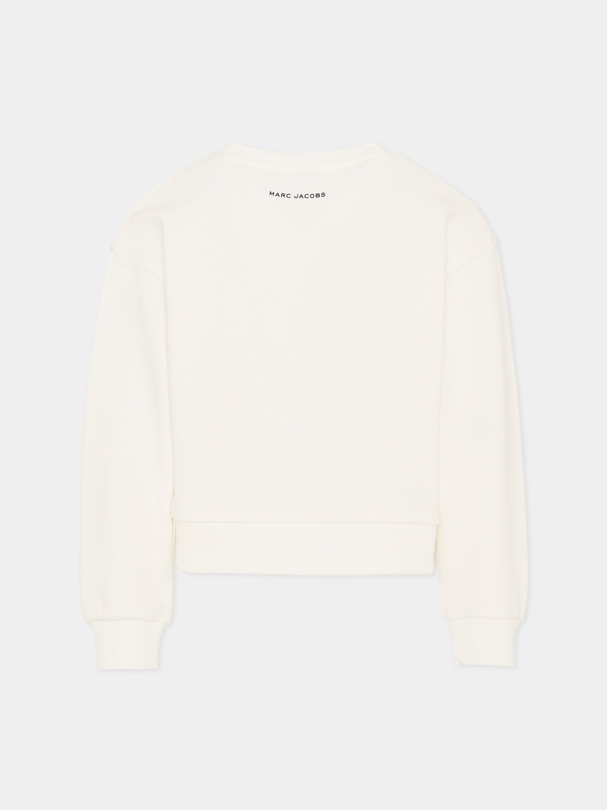 Felpa avorio per bambina con margherita,Marc Jacobs,W60749 126