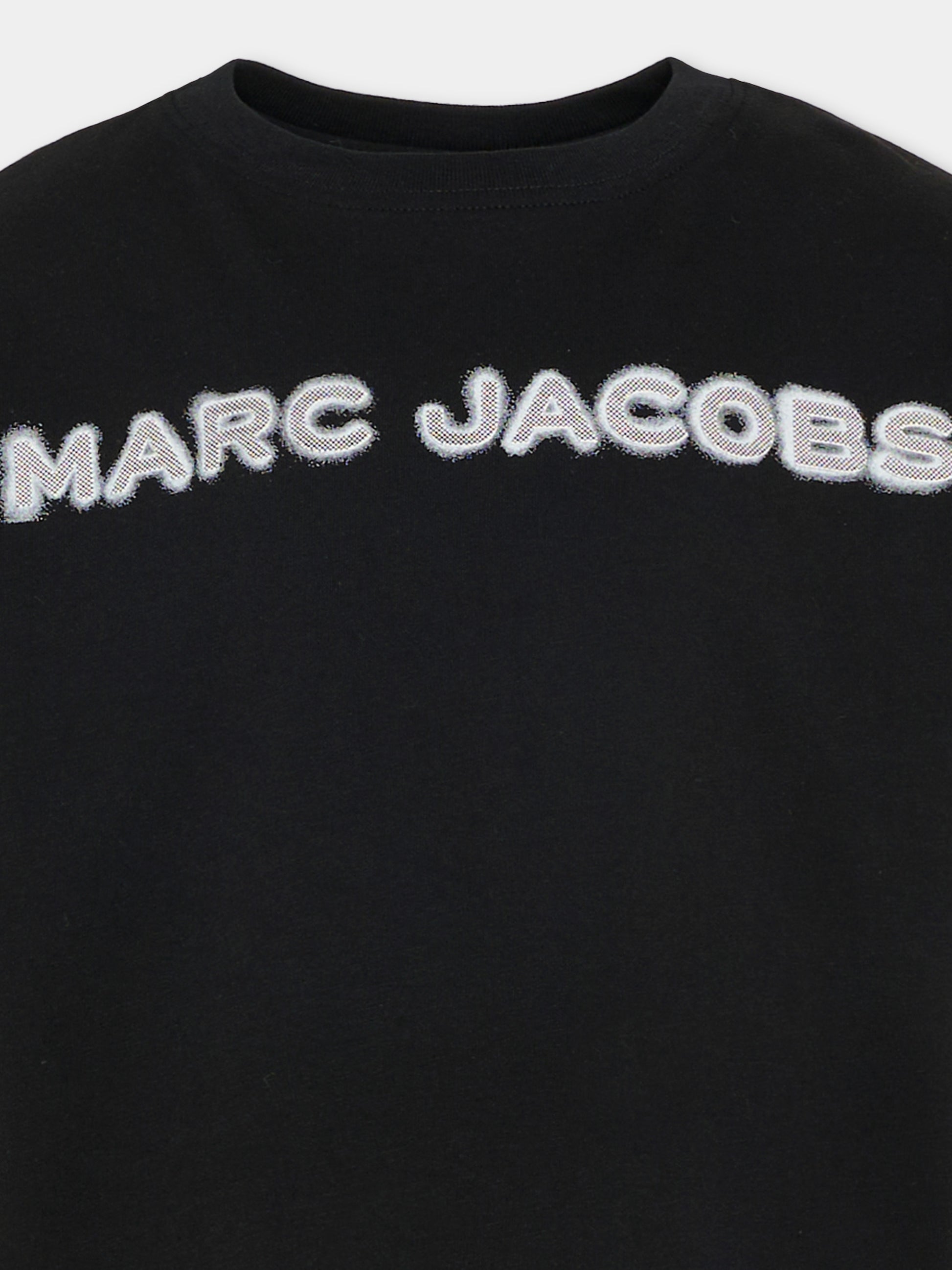 T-shirt nera per bambini con logo,Marc Jacobs,W60755 09B