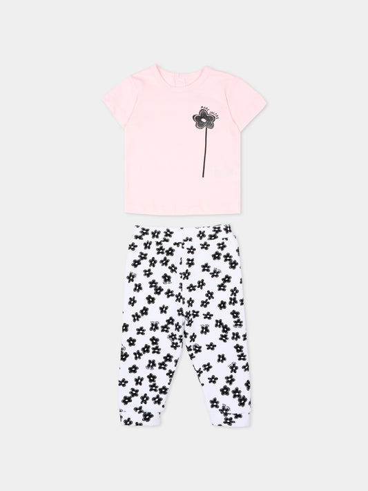 Completo sportivo multicolor per neonata con fiori,Marc Jacobs,W60818 475