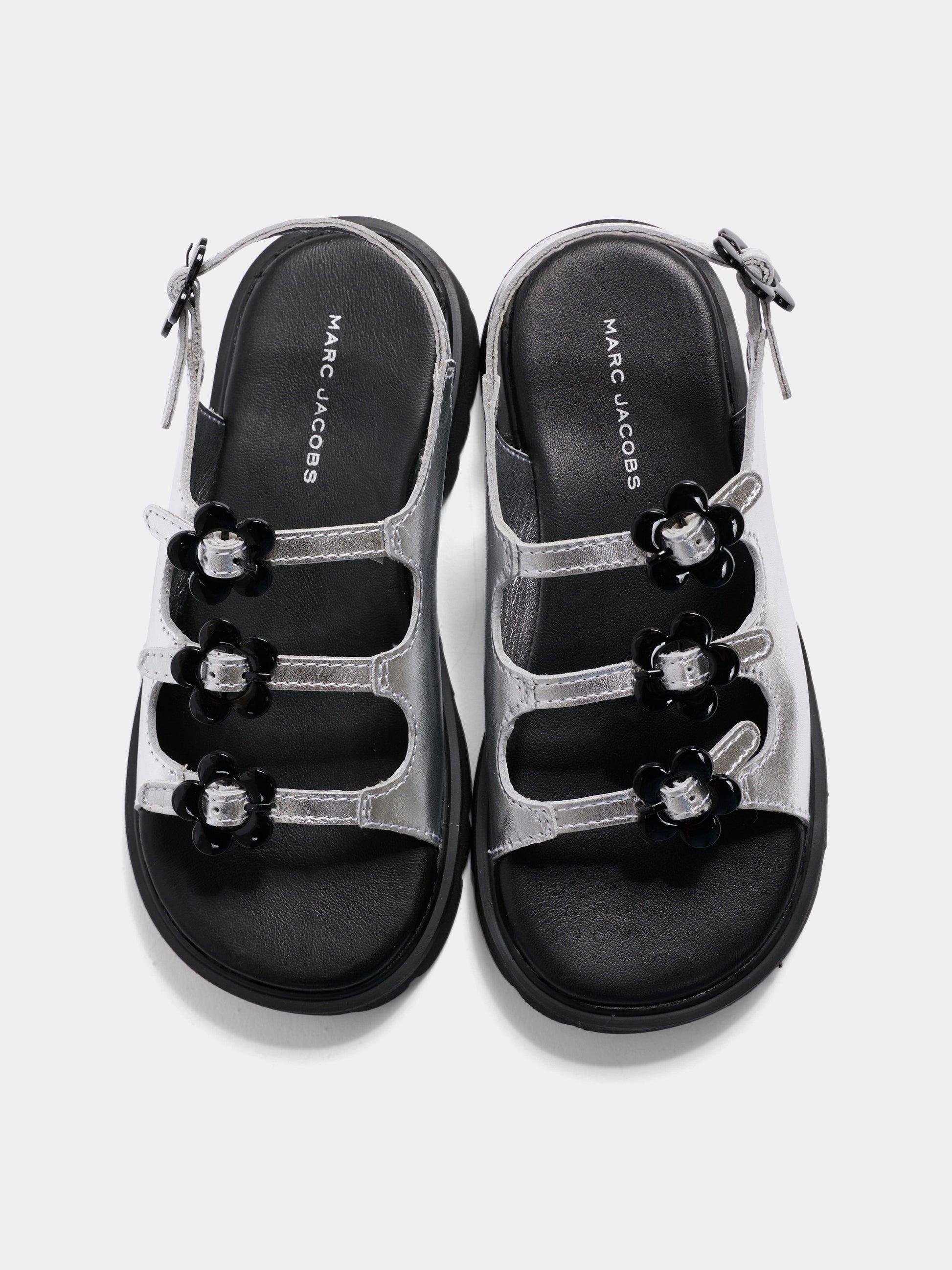 Sandali argento per bambina con margherita,Marc Jacobs,W60822 016