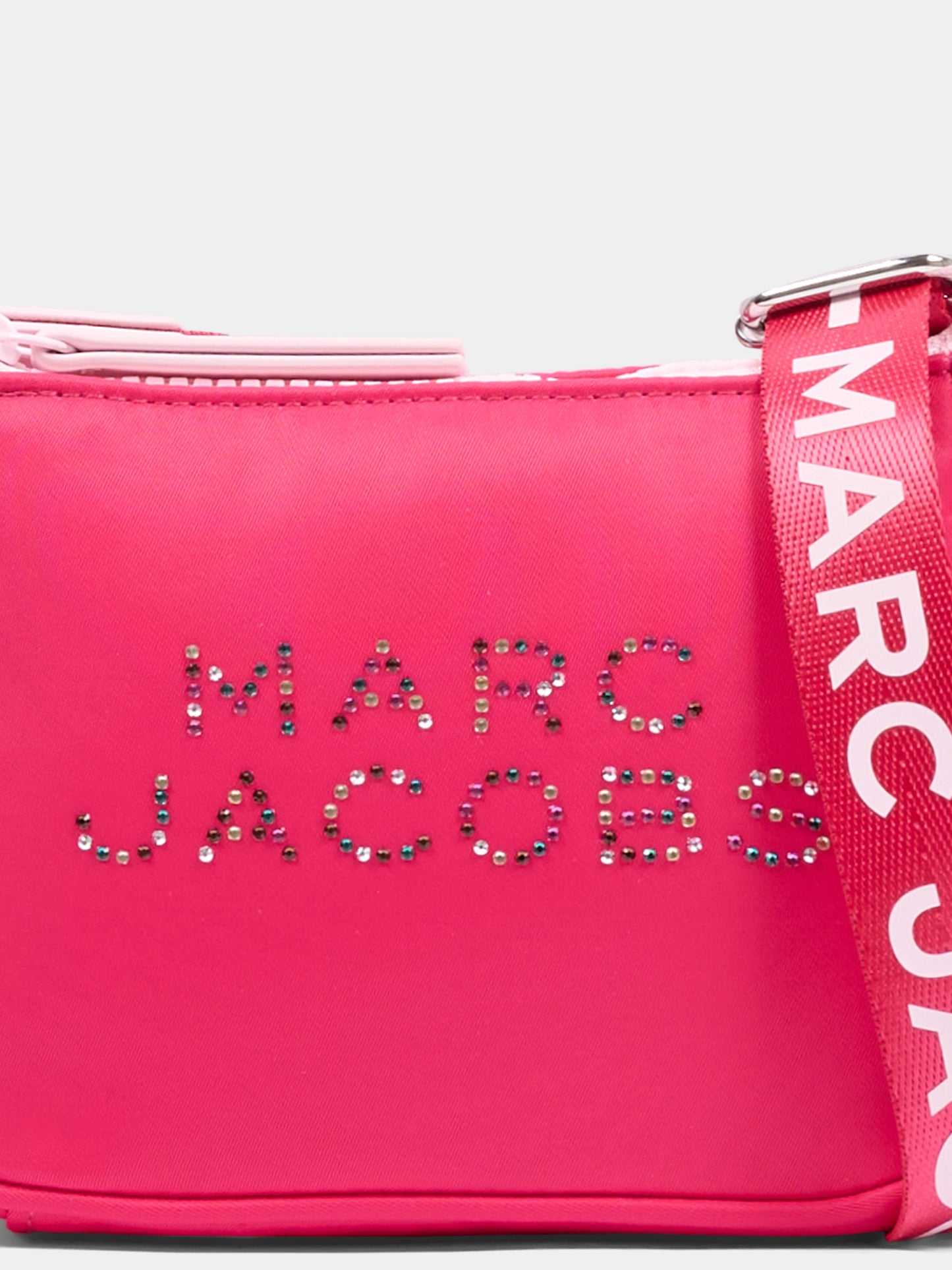 Borsa fucsia per bambina con logo di strass,Marc Jacobs,W60837 437
