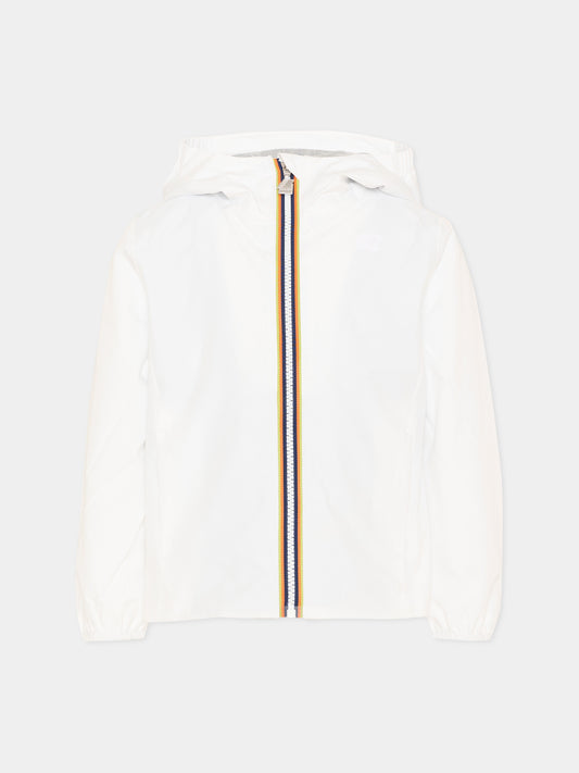 Giacca a vento bianca per bambina,K-way,K2148PW 001