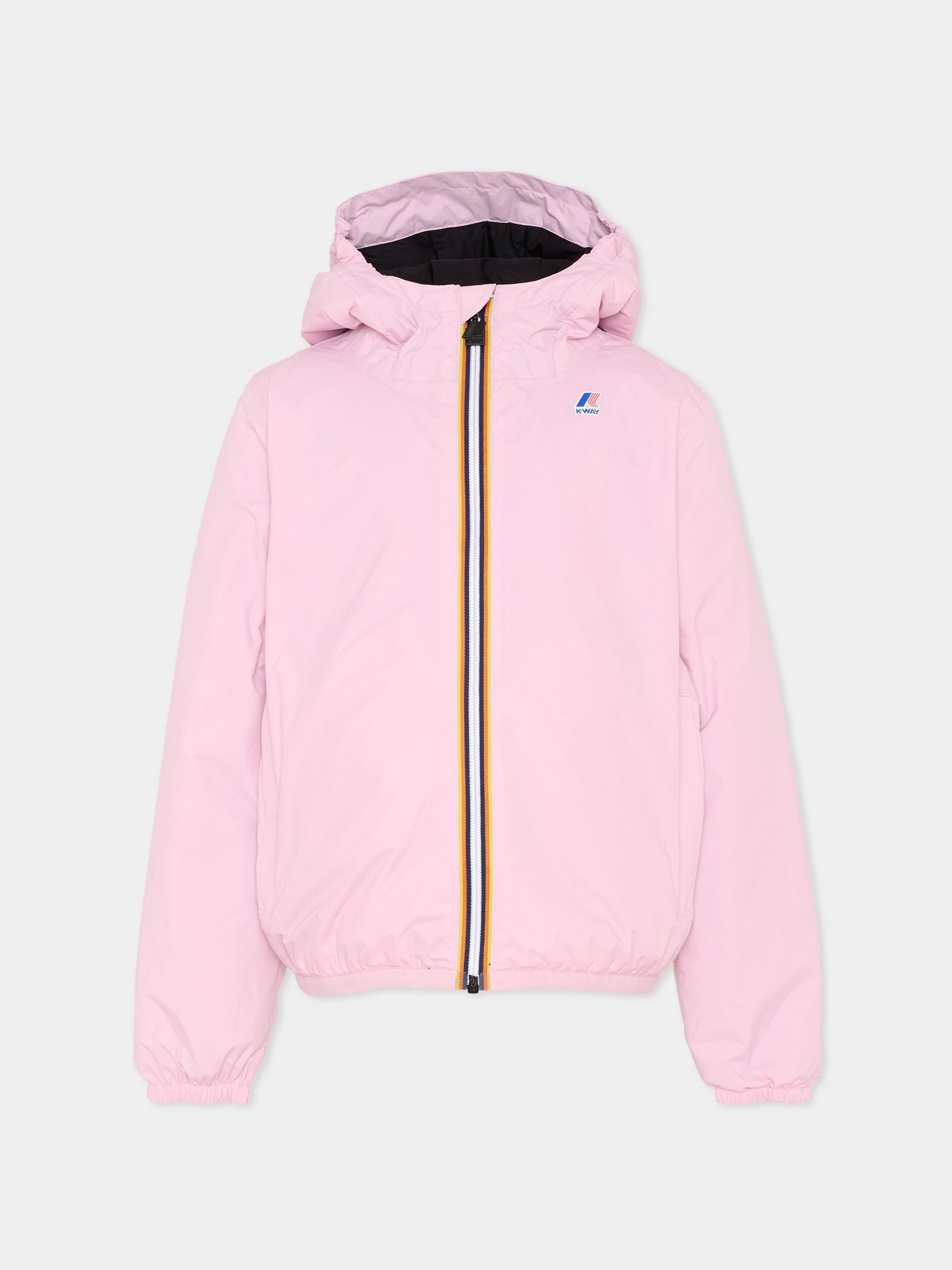 Giacca rosa Le Vrai 4.0 Claude Warm per bambina con logo,K-way,K7141FW V18