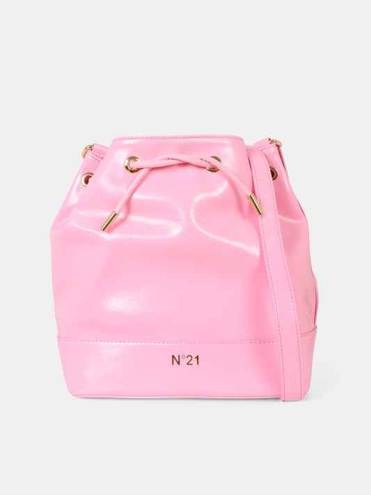 Borsa rosa per bambina con logo,N°21 Kids,N2104Q N0246 0N318