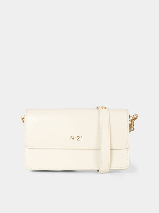 Pochette beige per bambina con logo,N°21 Kids,N2104R N0246 0N718