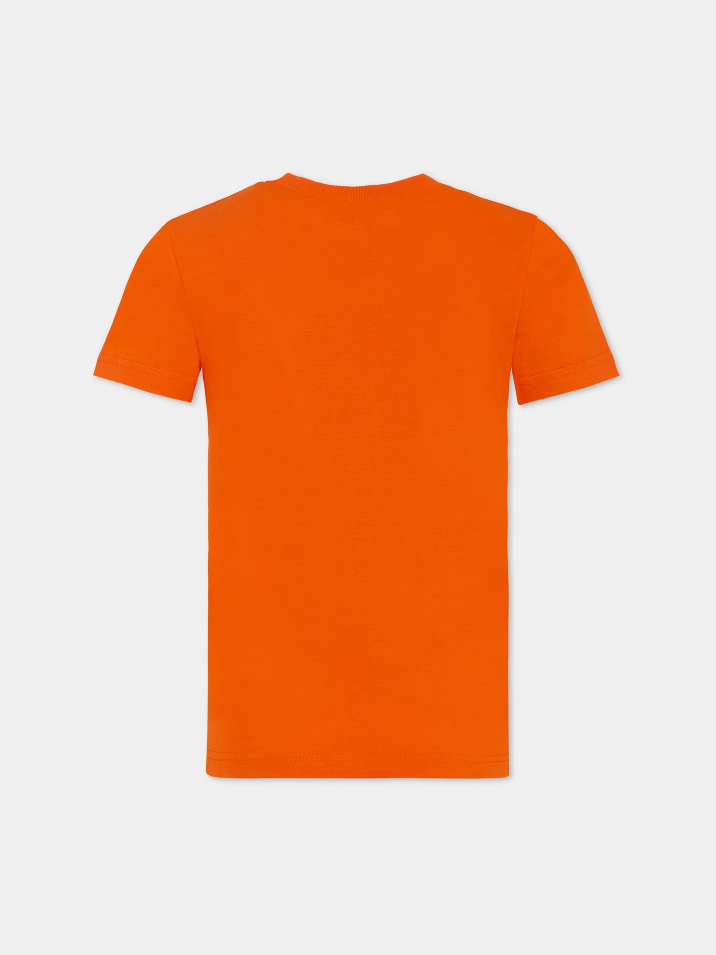 T-shirt arancione per bambini con logo,N°21 Kids,N21173 N0153 0N213