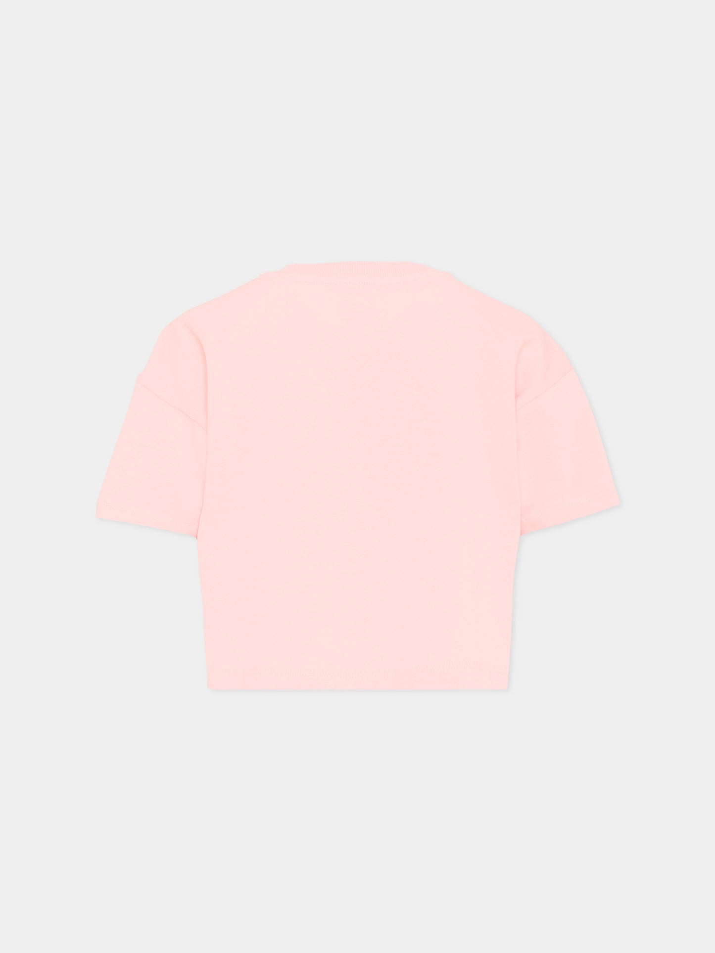 T-Shirt rosa per bambina con Teddy Bear,Moschino Kids,HDM072 LBA00 50209