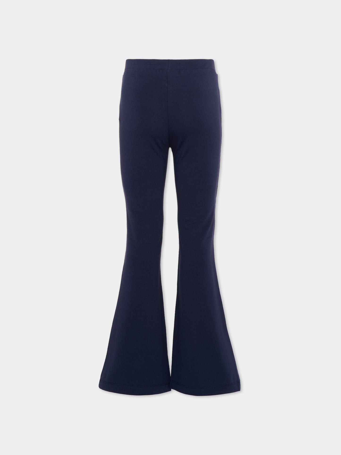 Pantaloni sportivi blu per bambina con logo,Moschino Kids,HDP076 LBA00 40016