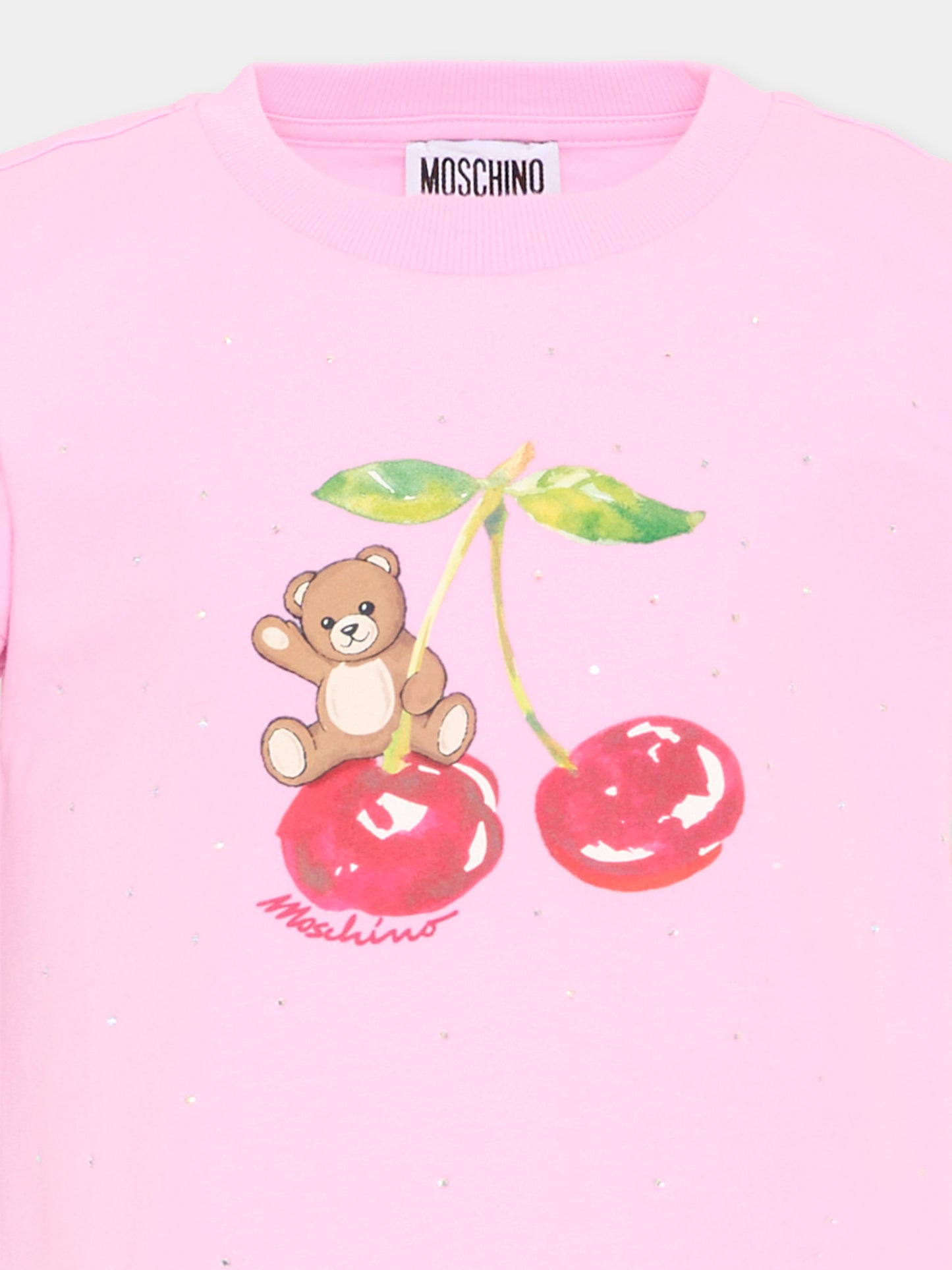 T-Shirt rosa per bambina con Teddy Bear,Moschino Kids,HFM06K LBA10 51473