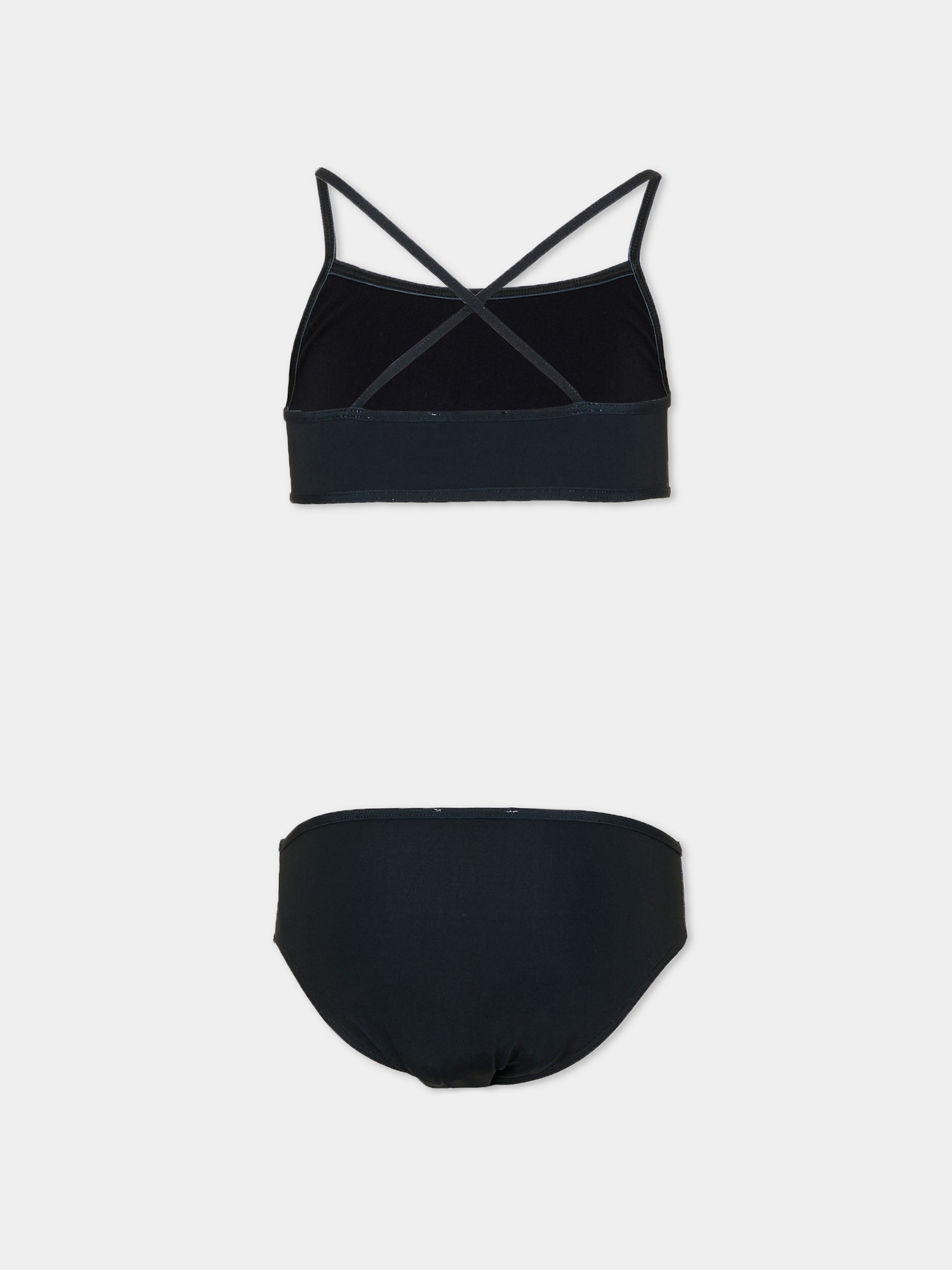 Slip e bikini nero per bambina con Teddy Bear,Moschino Kids,HGL00E LKA11 60100