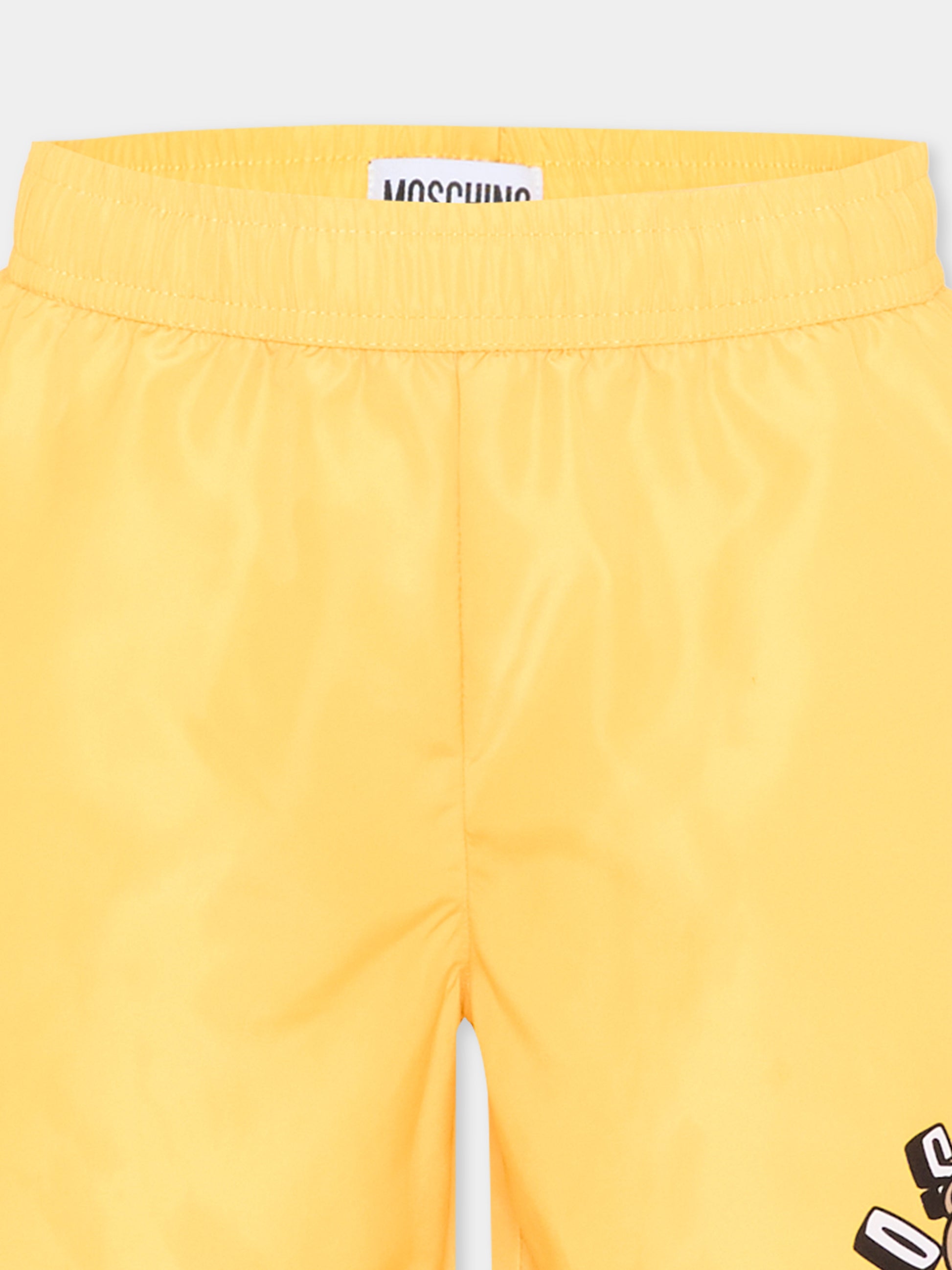 Boxer mare giallo per bambino con Teddy Bear,Moschino Kids,HUL01L LKA02 50577