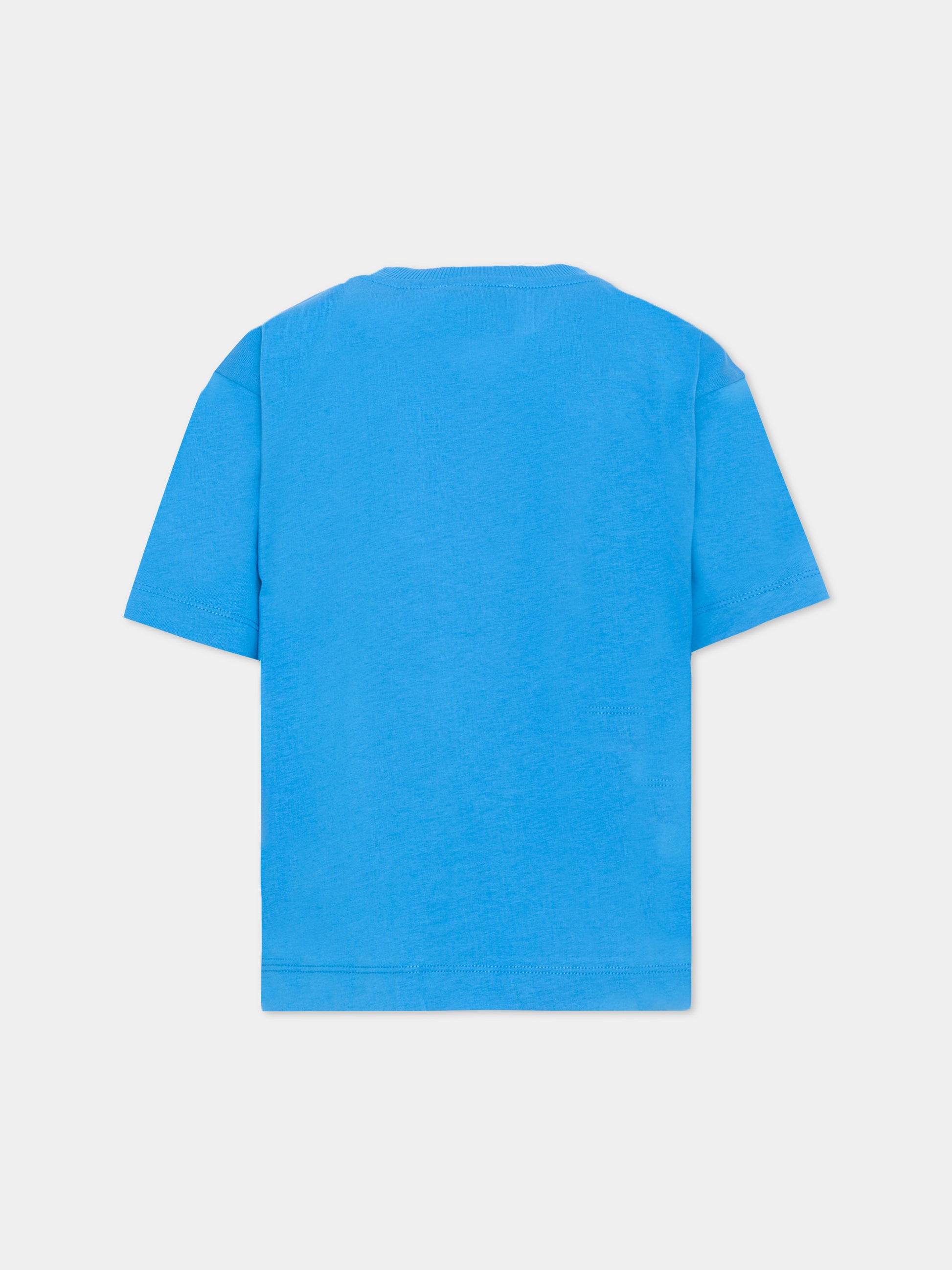 T-Shirt blu per bambini con Teddy Bear,Moschino Kids,HUM05P LAA23 40630