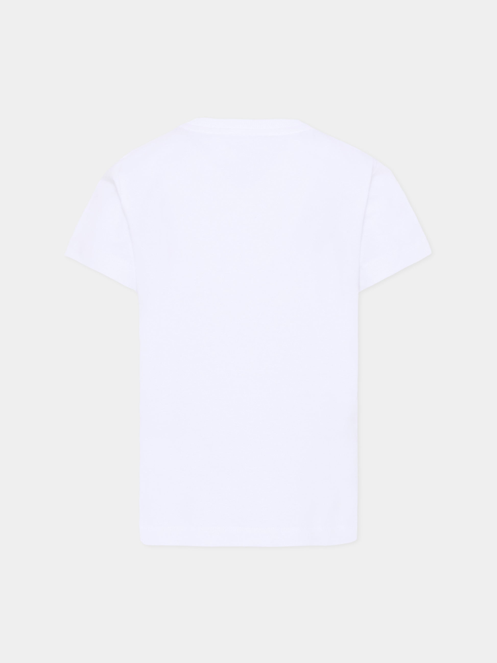 T-shirt bianca per bambini con Teddy Bear,Moschino Kids,HUM05U LBA10 10101