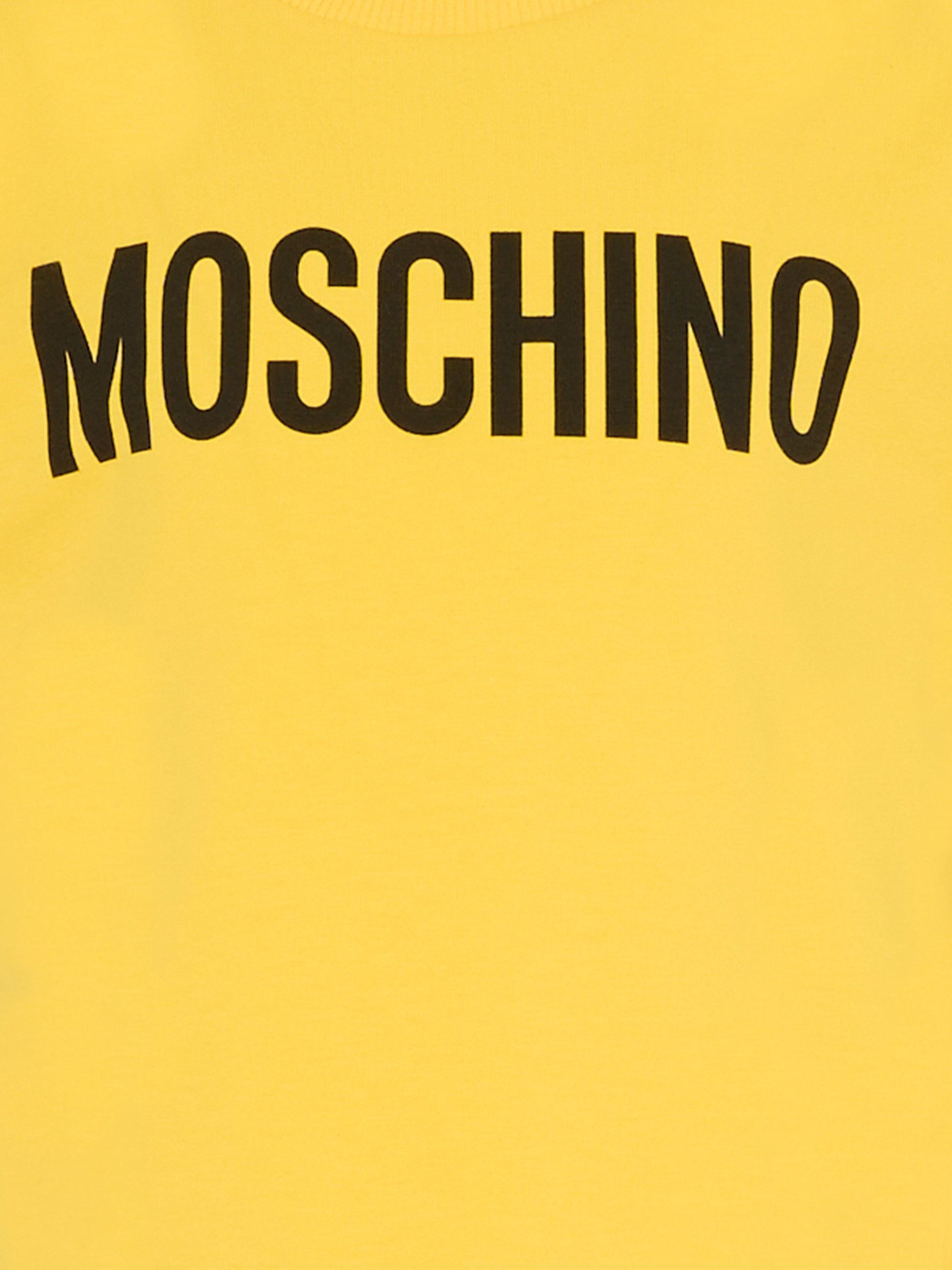 T-shirt gialla per bambini con logo,Moschino Kids,HUM05U LBA10 50577