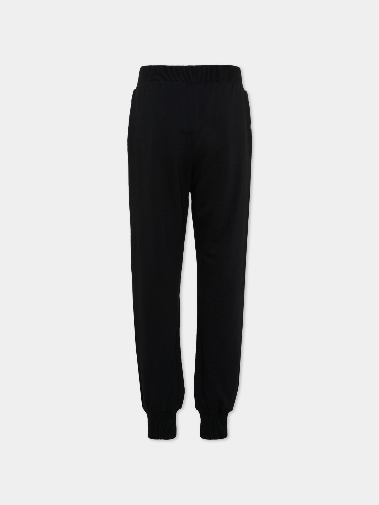 Pantalone nero per bambini con Teddy Bear,Moschino Kids,HUP091 LCA19 60100