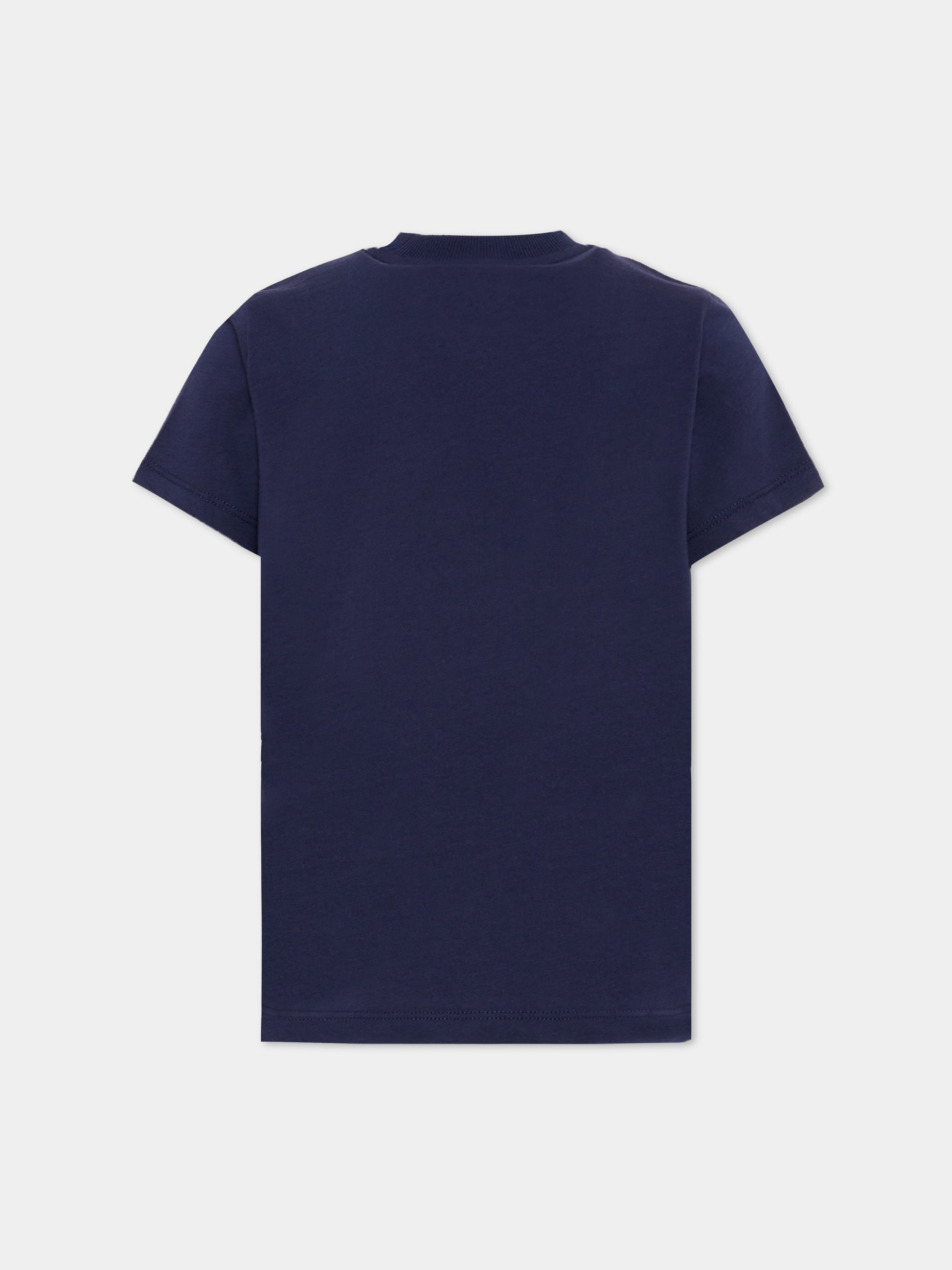 T-Shirt blu per bambini con Teddy Bear,Moschino Kids,HZM058 LAA03 40016