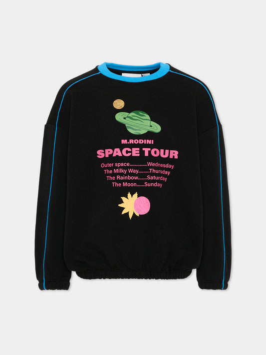Felpa nera Space Tour per bambini,Mini Rodini,2622014699