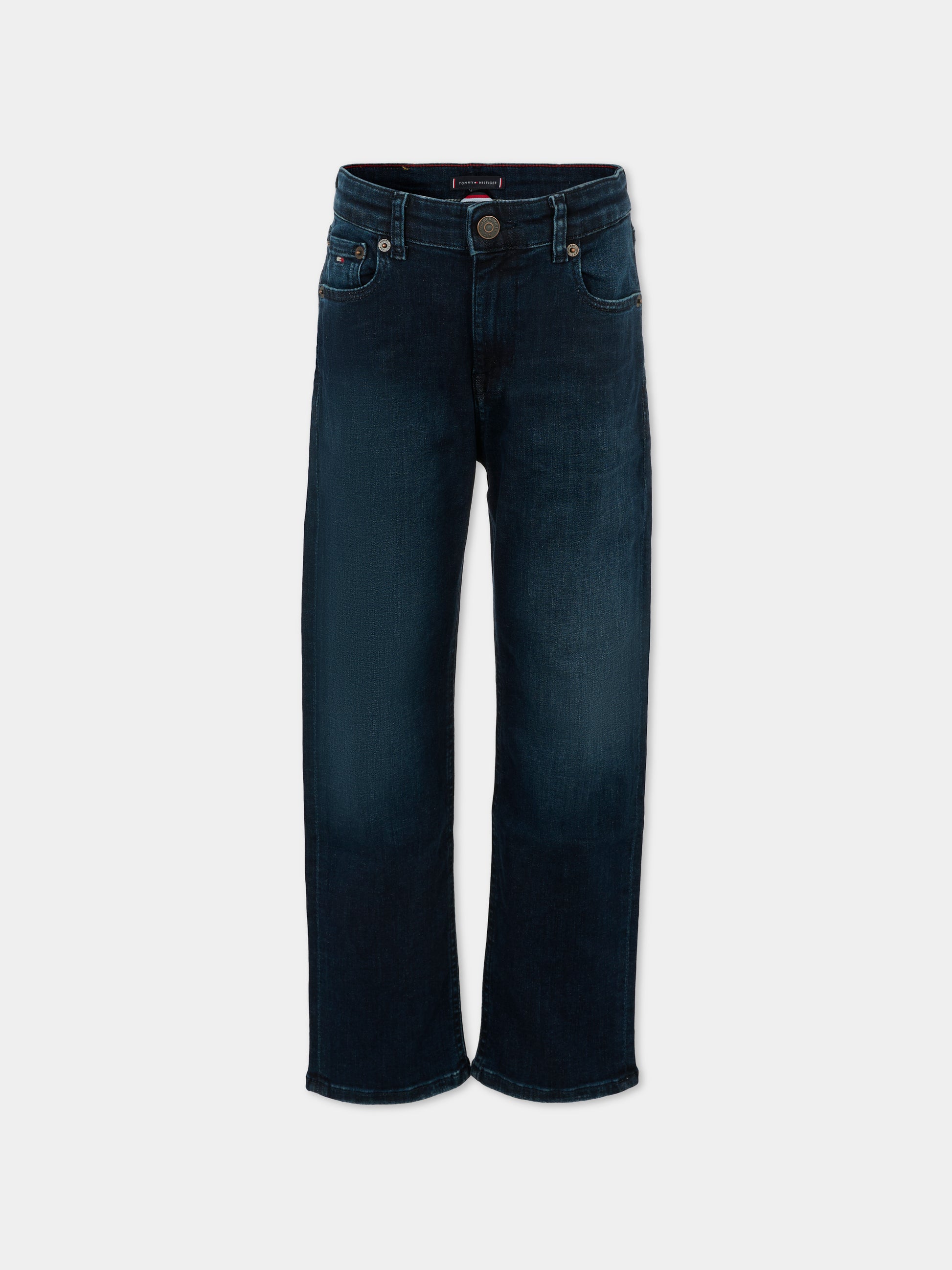 Jeans denim per bambino con bandierina,Tommy Hilfiger Junior,KB0KB09180 0GY