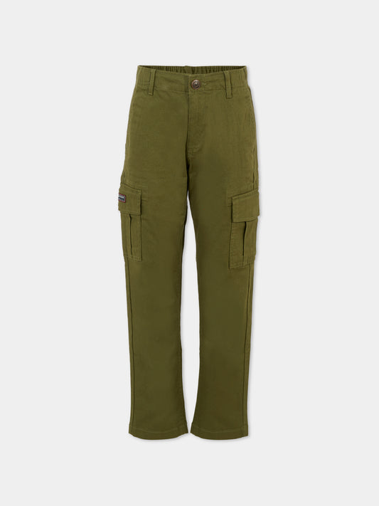 Pantaloni verdi per bambino con bandierina,Tommy Hilfiger Junior,KB0KB09063 MSH