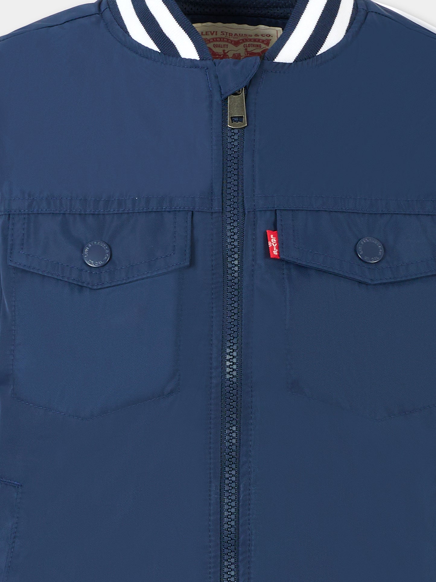 Bomber blu per bambino con logo,Levi's Kids,9EM726 C8D