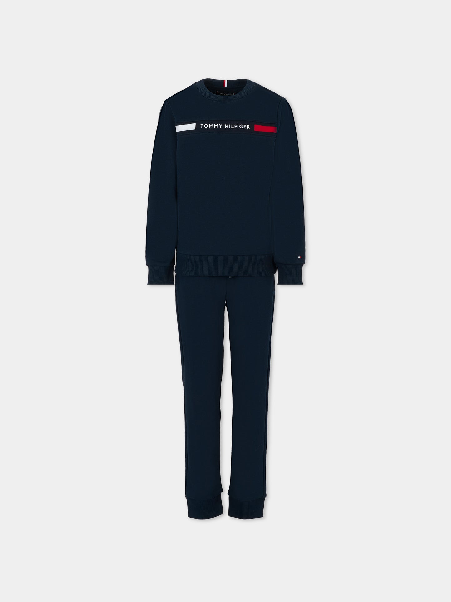 Completo blu per bambino con logo ricamato,Tommy Hilfiger Junior,KB0KB09312 C1G