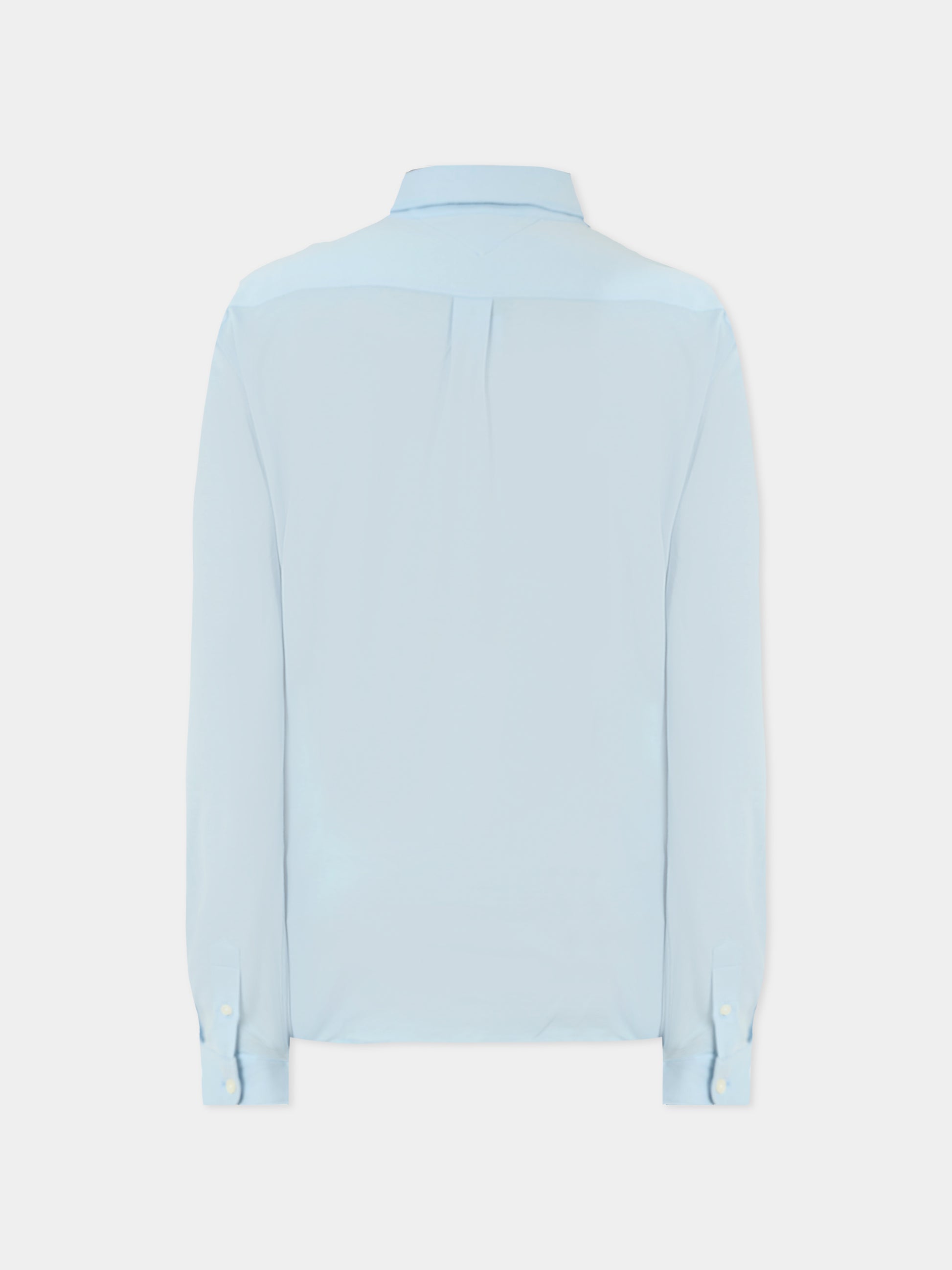 Camicia celeste per bambino con bandierina,Tommy Hilfiger Junior,KB0KB09551 C1O