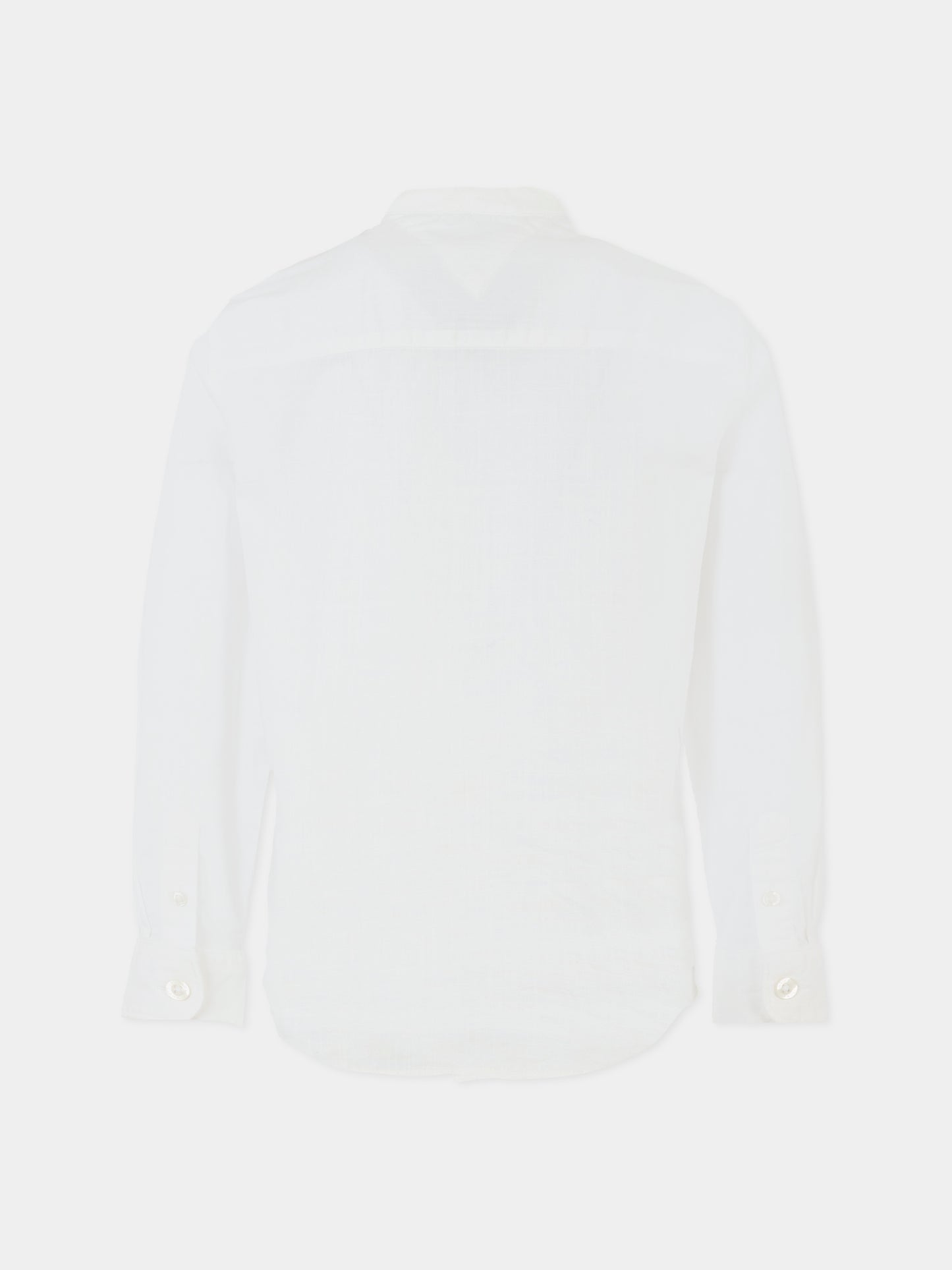 Camicia bianca per bambino con bandierina,Tommy Hilfiger Junior,KB0KB09557 YBR