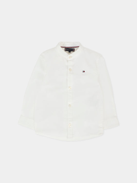 Camicia bianca per neonato con bandierina,Tommy Hilfiger Junior,KB0KB09557 YBR