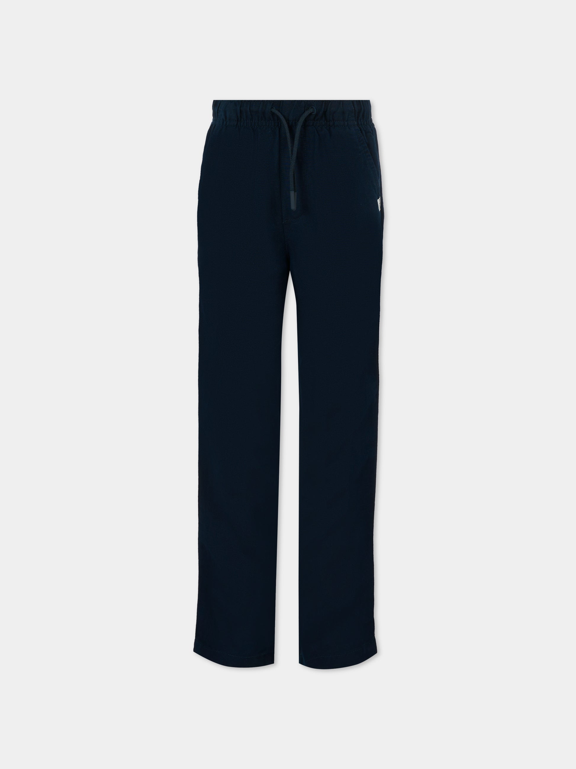 Pantaloni blu per bambino con bandierina,Tommy Hilfiger Junior,KB0KB09640 C1G