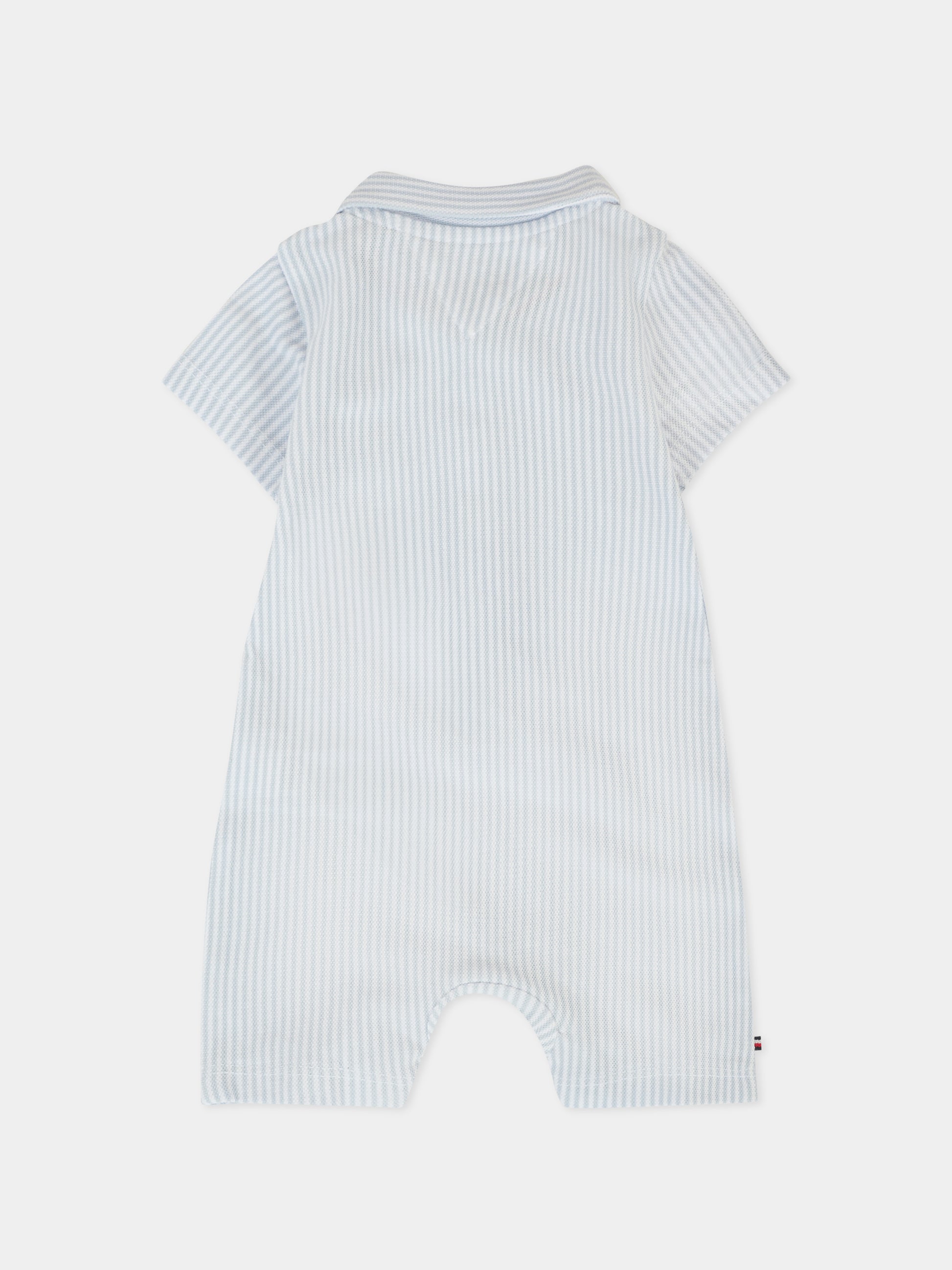 Pagliaccetto azzurro per neonato con bandierina,Tommy Hilfiger Junior,KN0KN02044 C1O