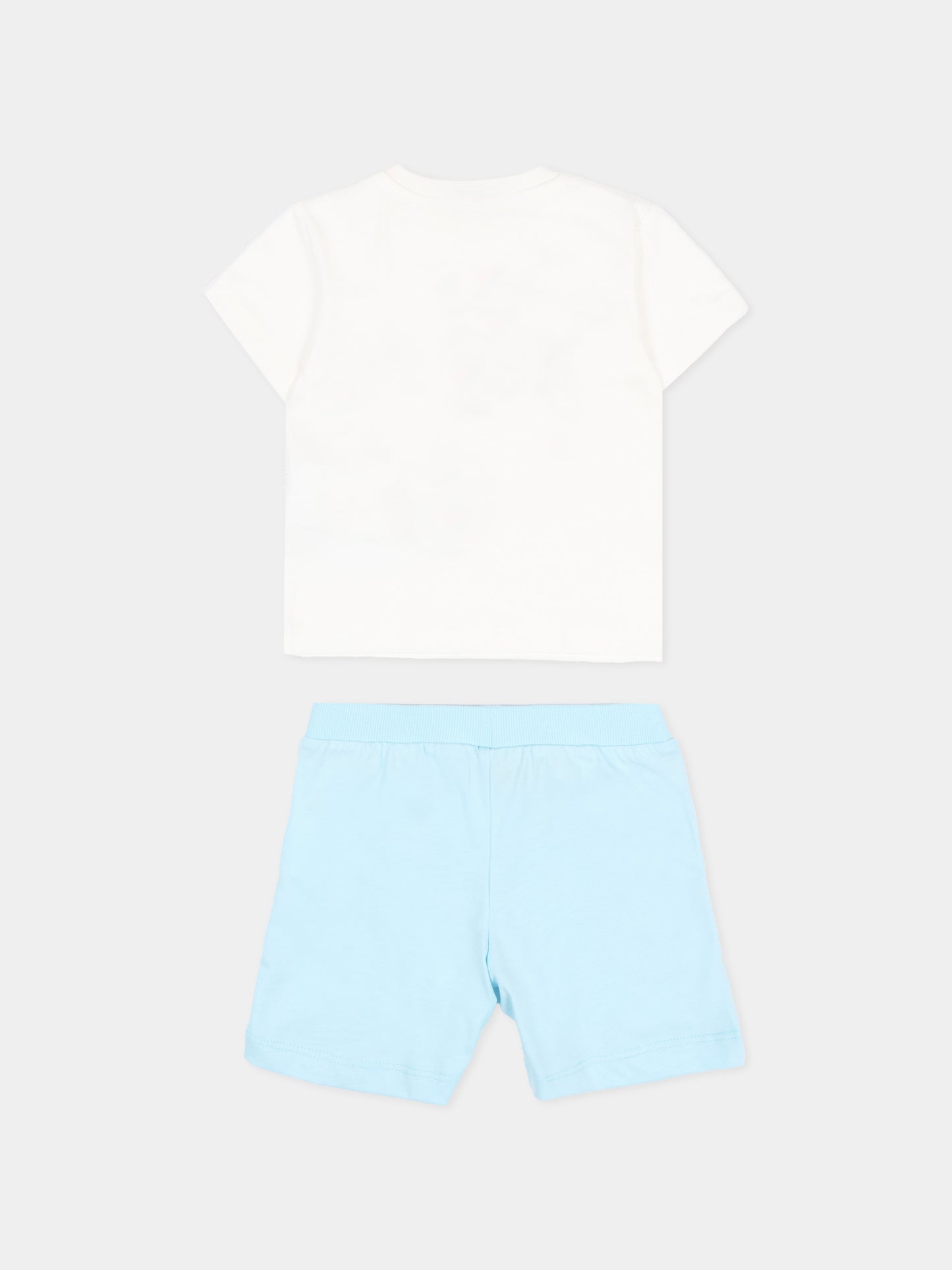 Completo sportivo multicolor per neonato con Teddy Bear,Moschino Kids,M5G00M LAA01 84325