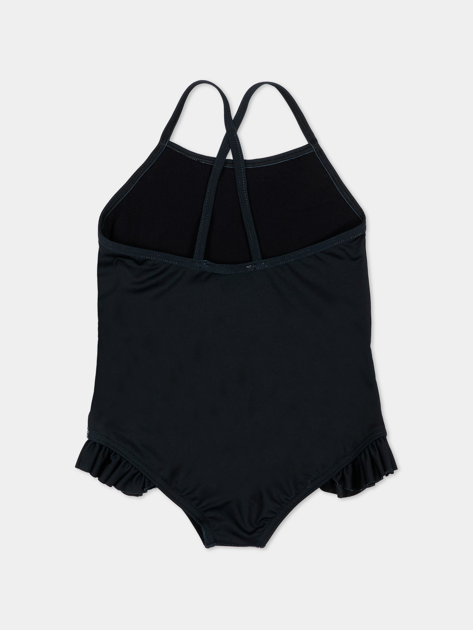 Costume intero nero per neonata con Teddy Bear,Moschino Kids,MBL00G LKA11 60100