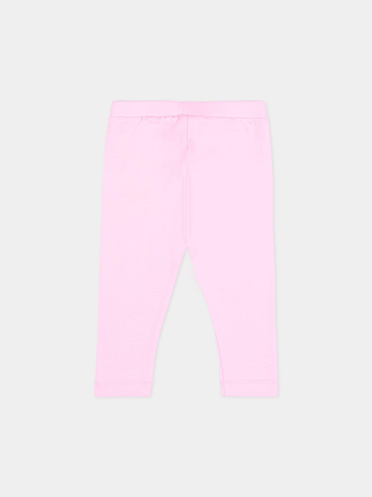 Leggings rosa per neonata con Teddy Bear,Moschino Kids,MIP032 LBA00 51473