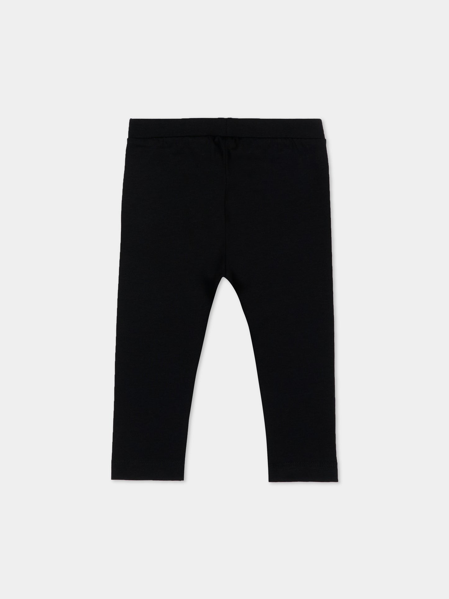 Leggings nero per neonata con Teddy Bear,Moschino Kids,MIP032 LBA00 60100