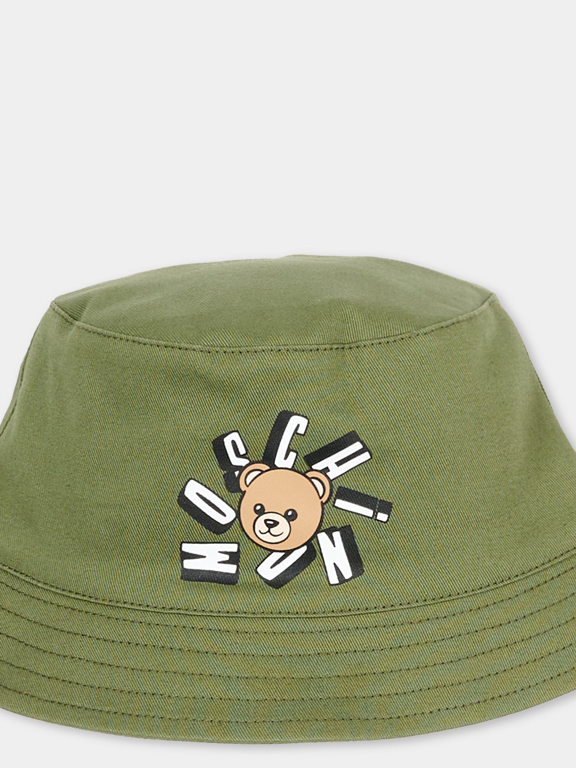 Cloche verde per neonato con teddy bear,Moschino Kids,MNX057 LPA01 30037