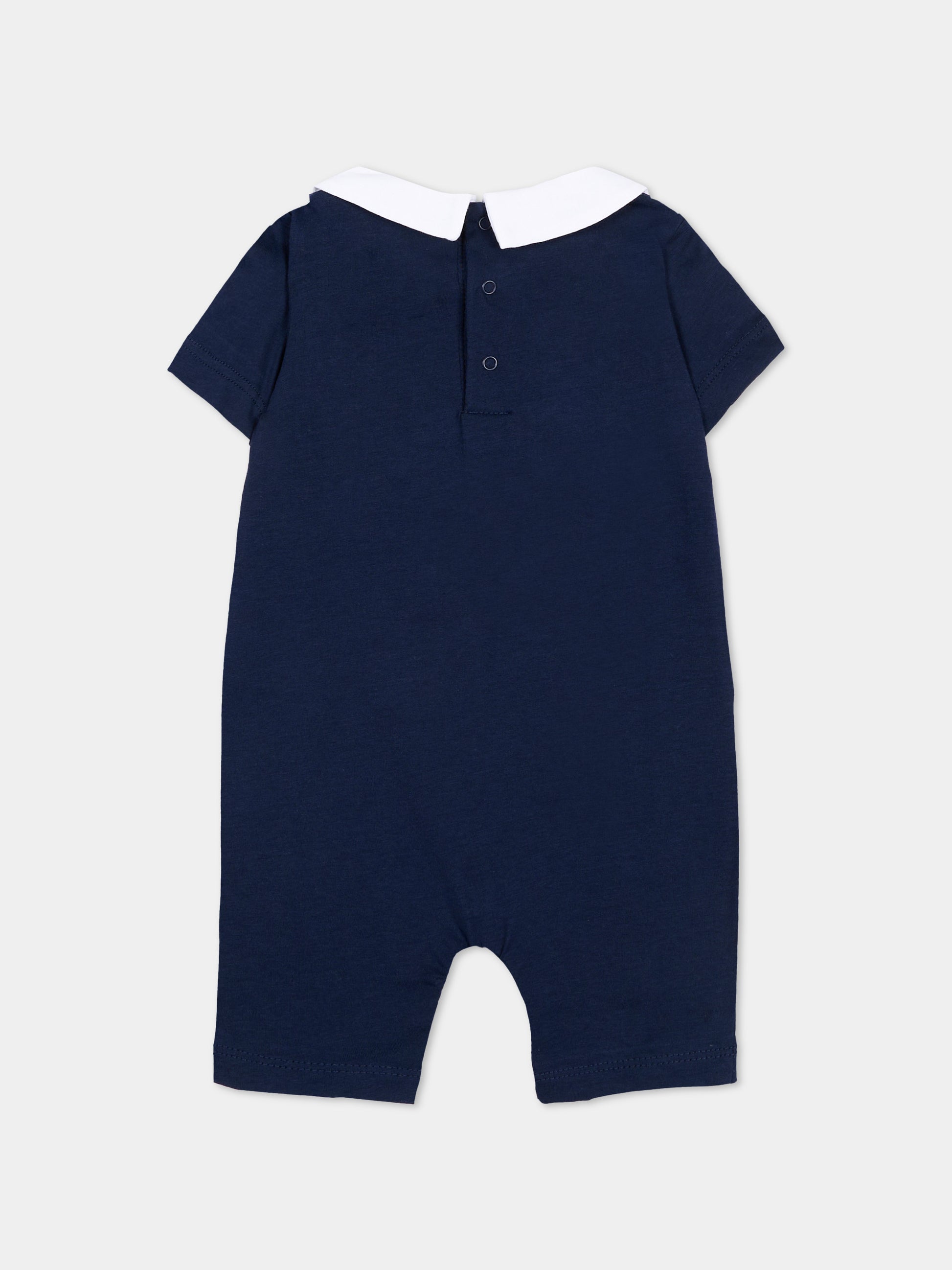 Tutina blu Moschino per neonati con teddy,Moschino Kids,MNY03Y LAA03 40016