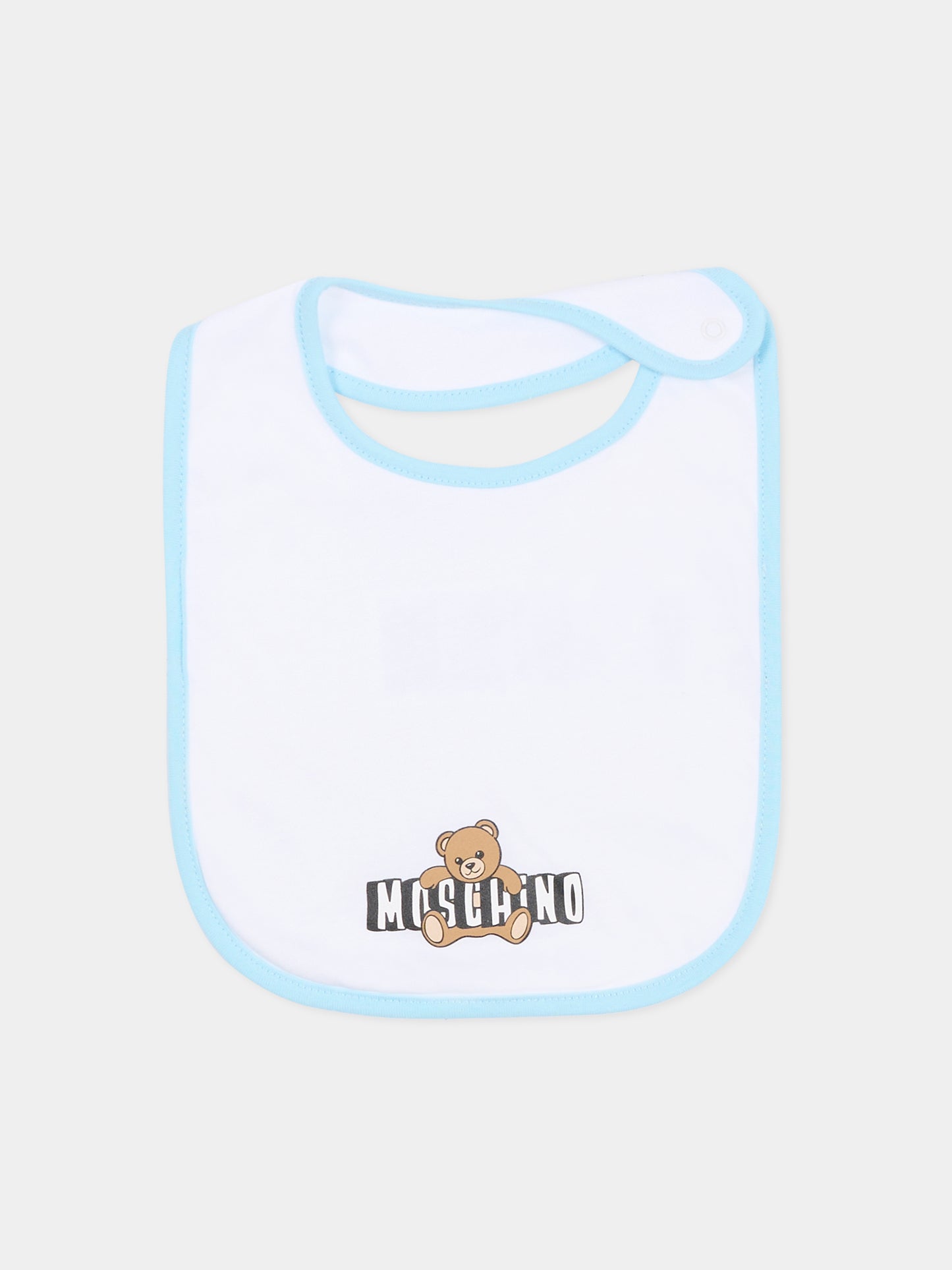 Set tutine celeste per neonato con Teddy Bear,Moschino Kids,MOY03I LCA19 40304