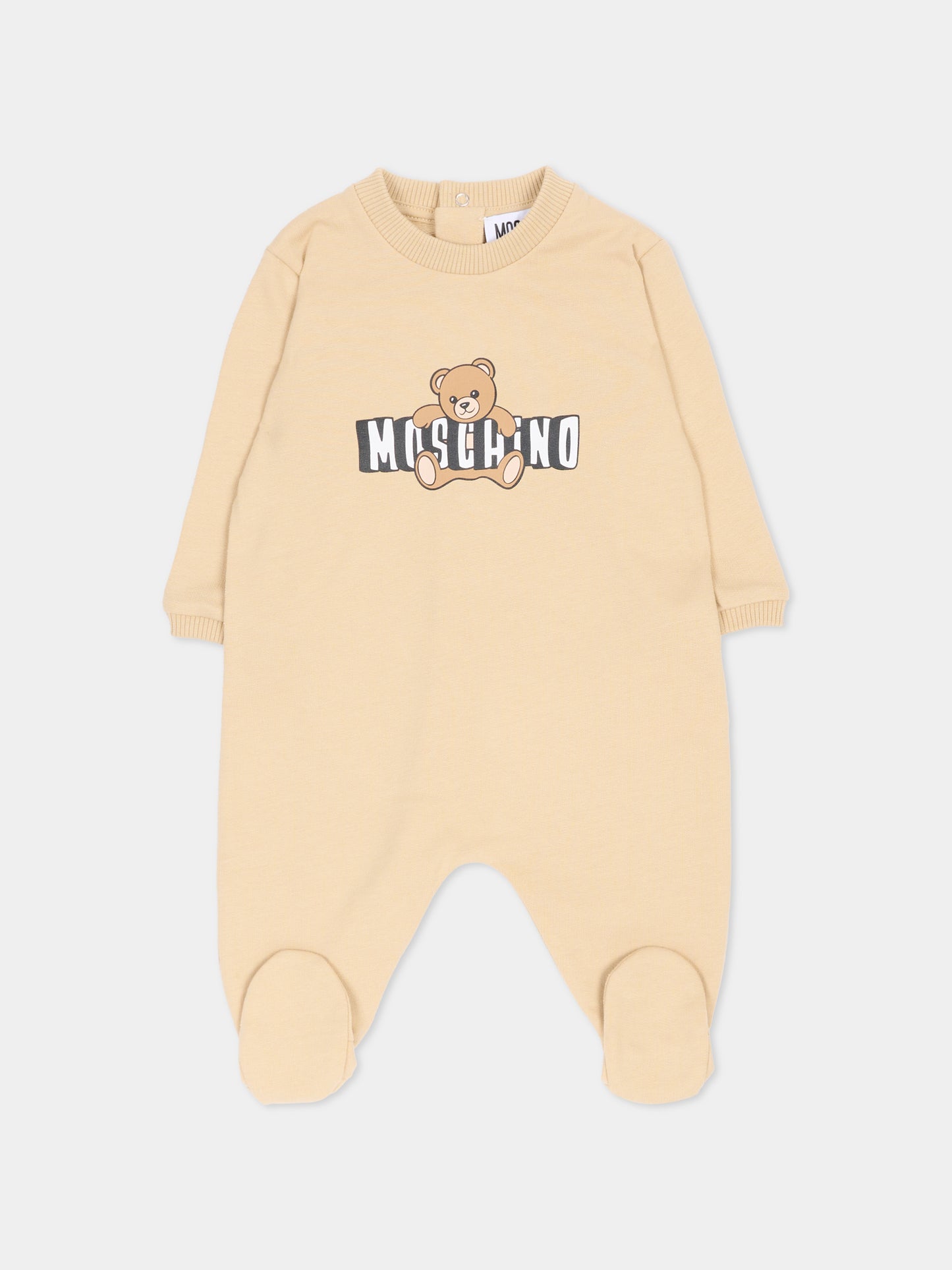 Set tutine beige per neonati con Teddy Bear,Moschino Kids,MOY03I LCA19 20829