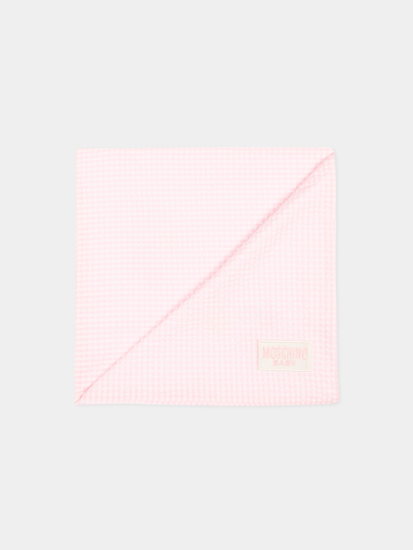 Coperta rosa per neonata con Teddy Bear,Moschino Kids,MUB00L LZE10 82543