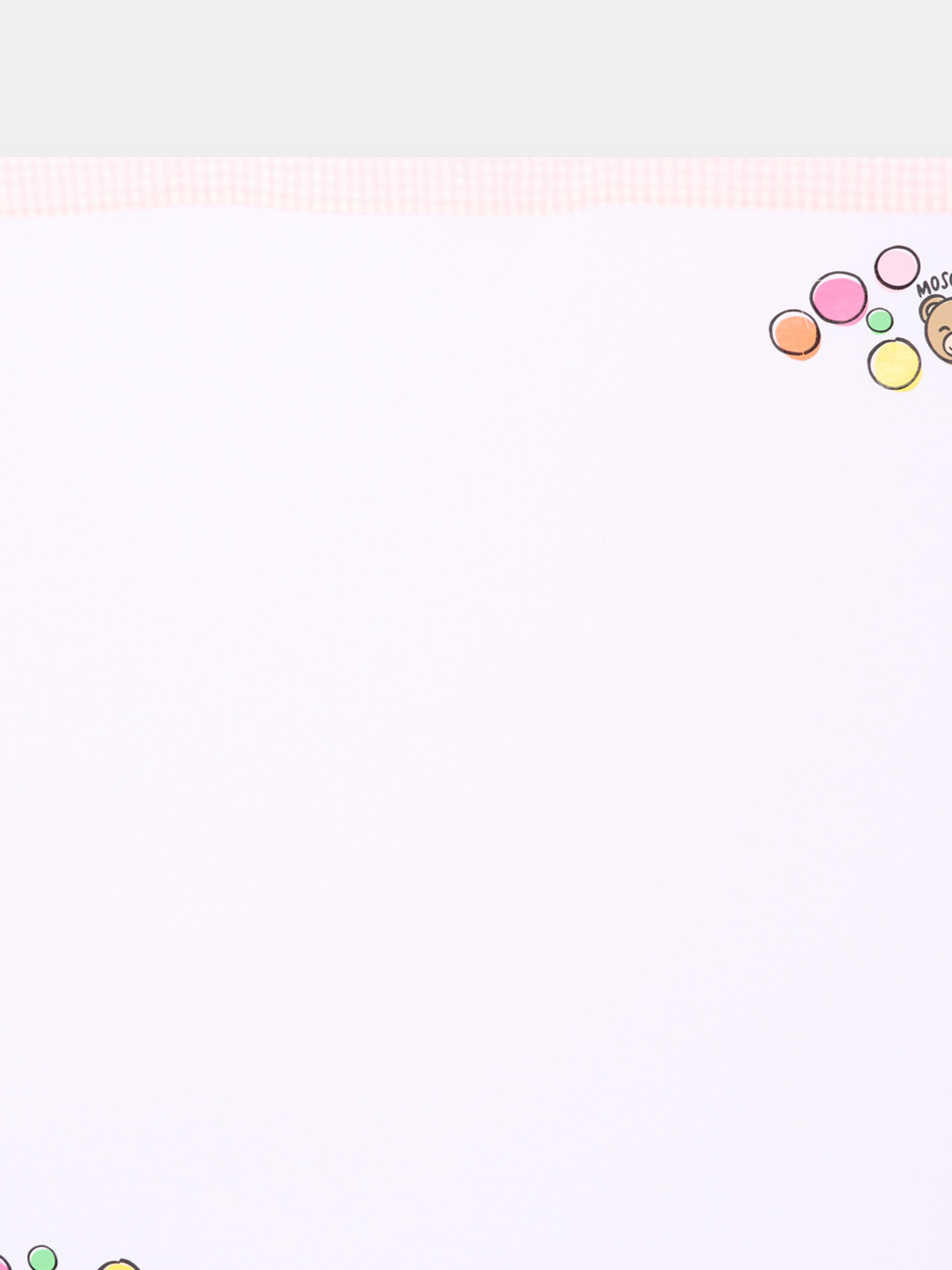 Coperta rosa per neonata con Teddy Bear,Moschino Kids,MUB00L LZE10 82543