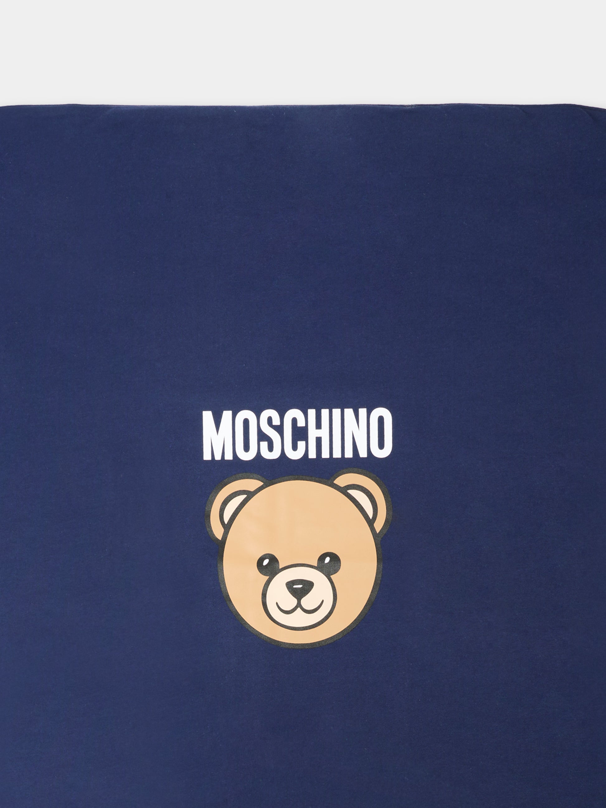 Coperta blu per neonati con Teddy Bear,Moschino Kids,MUB00M LCA19 40016