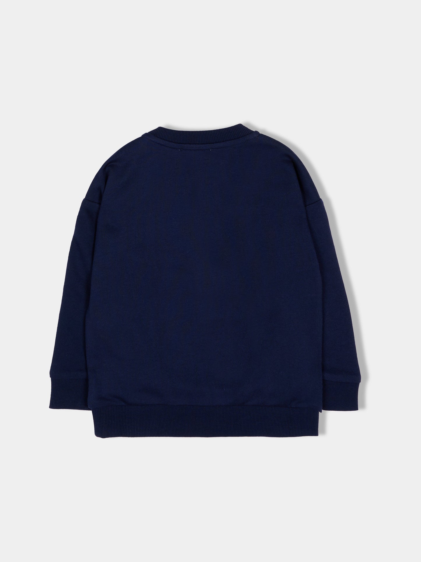 Felpa blu per neonati con logo,Moschino Kids,MUF06C LCA52 40016