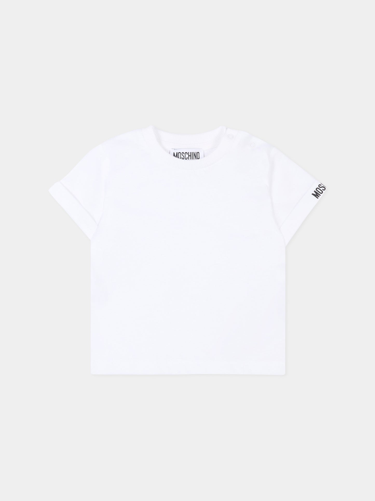 Salopette verde per neonato con Teddy Bear,Moschino Kids,MUG01T LCA19 83698