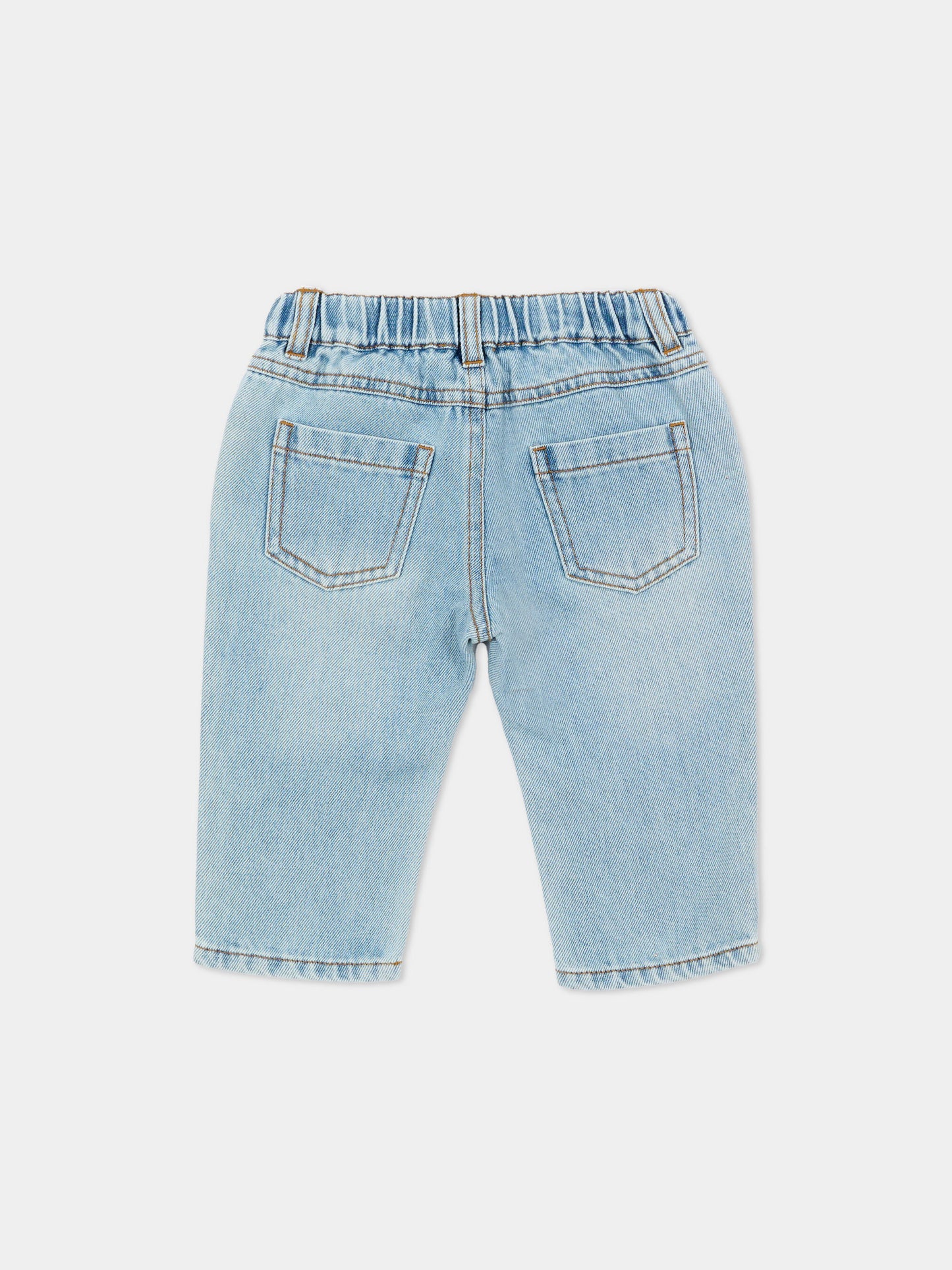 Jeans per neonati con Teddy Bear,Moschino Kids,MUP05T L0E34 41034