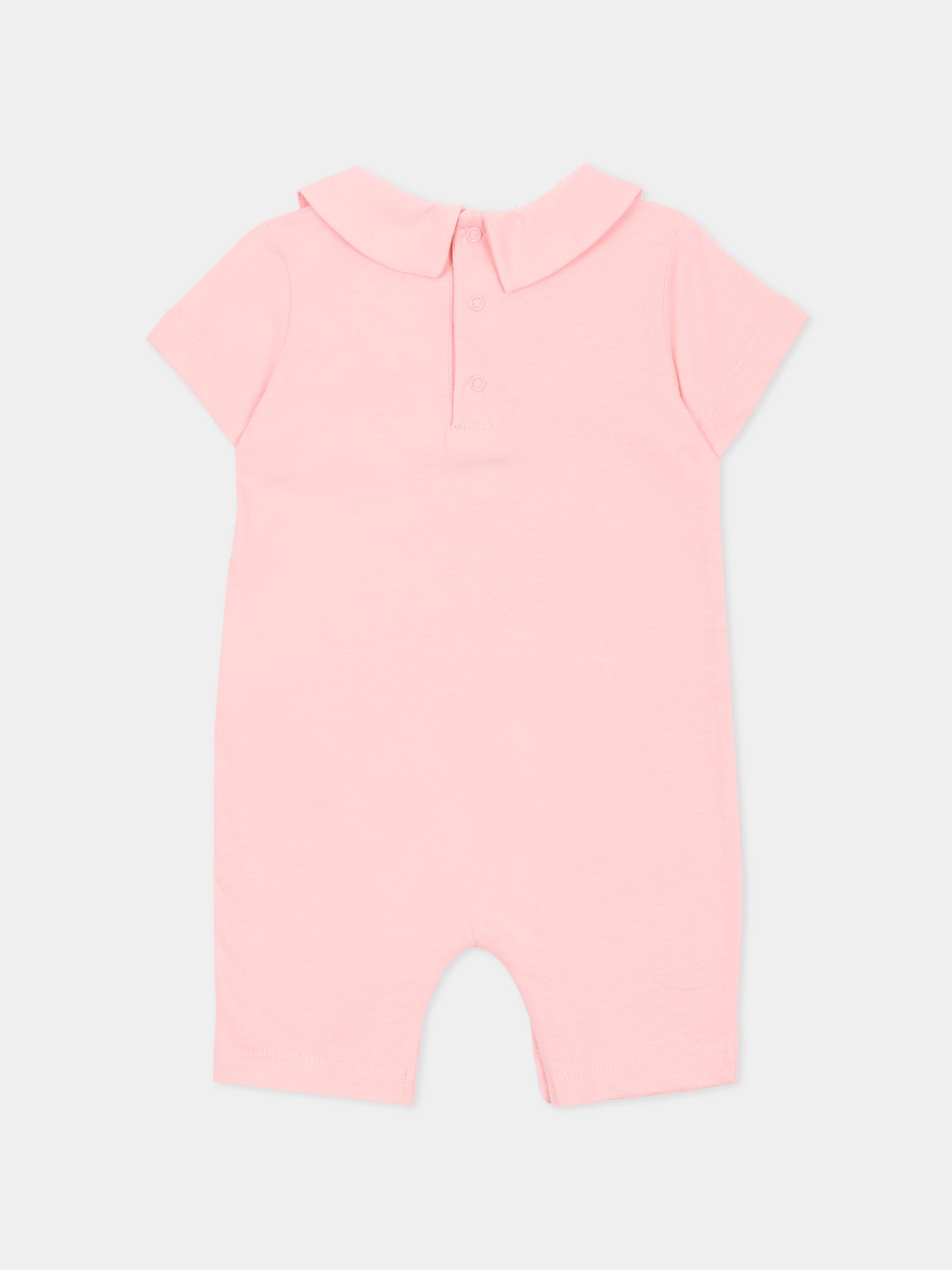 Pagliaccetto rosa per neonata con Teddy Bear e bolle di sapone,Moschino Kids,MUT04M LAA03 50209