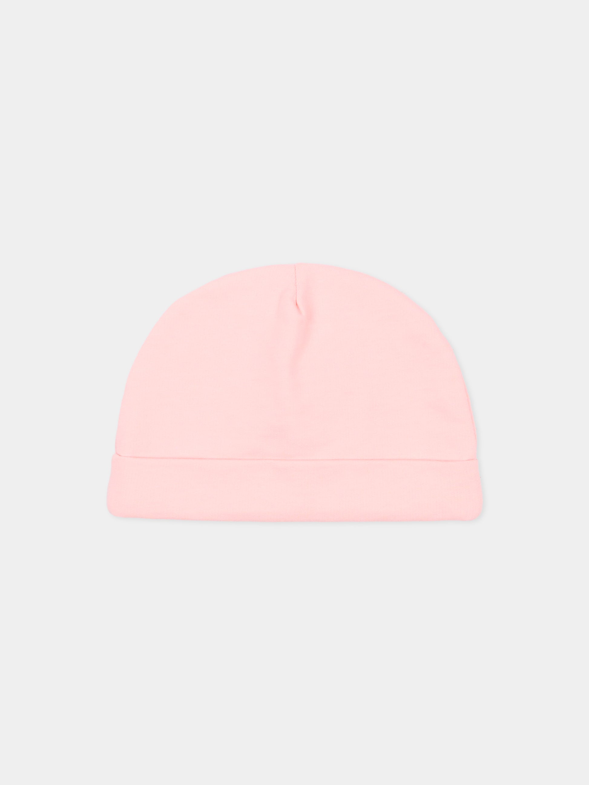 Cappello rosa per neonata con Teddy Bear,Moschino Kids,MUX05U LCA19 50209