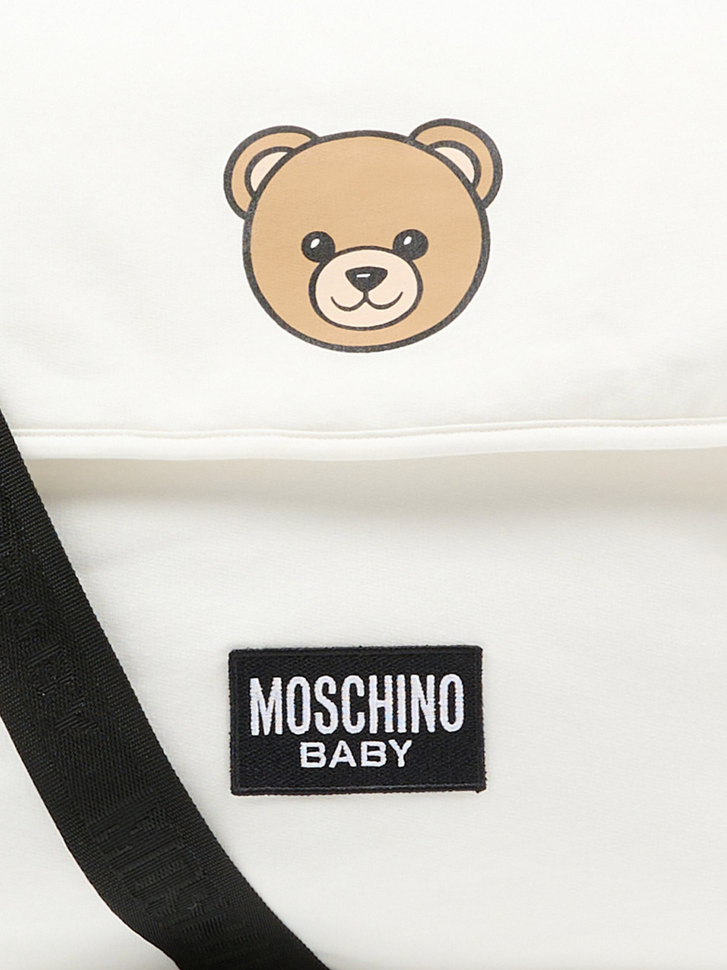Borsa mamma avorio per neonati con Teddy Bear e logo,Moschino Kids,MUX05V LCA19 10063