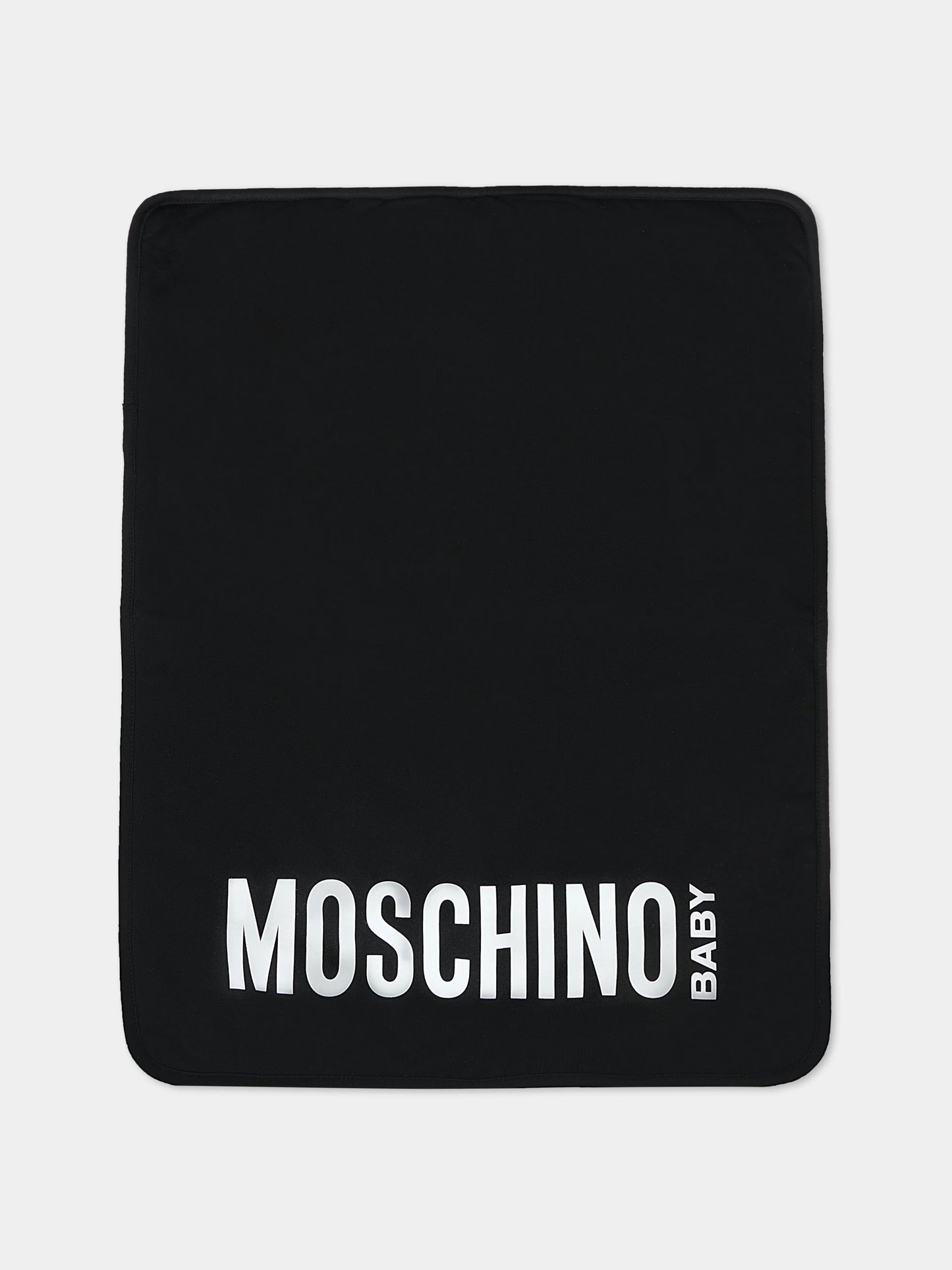 Borsa mamma nera per neonati con Teddy Bear e logo,Moschino Kids,MUX05V LCA19 60100