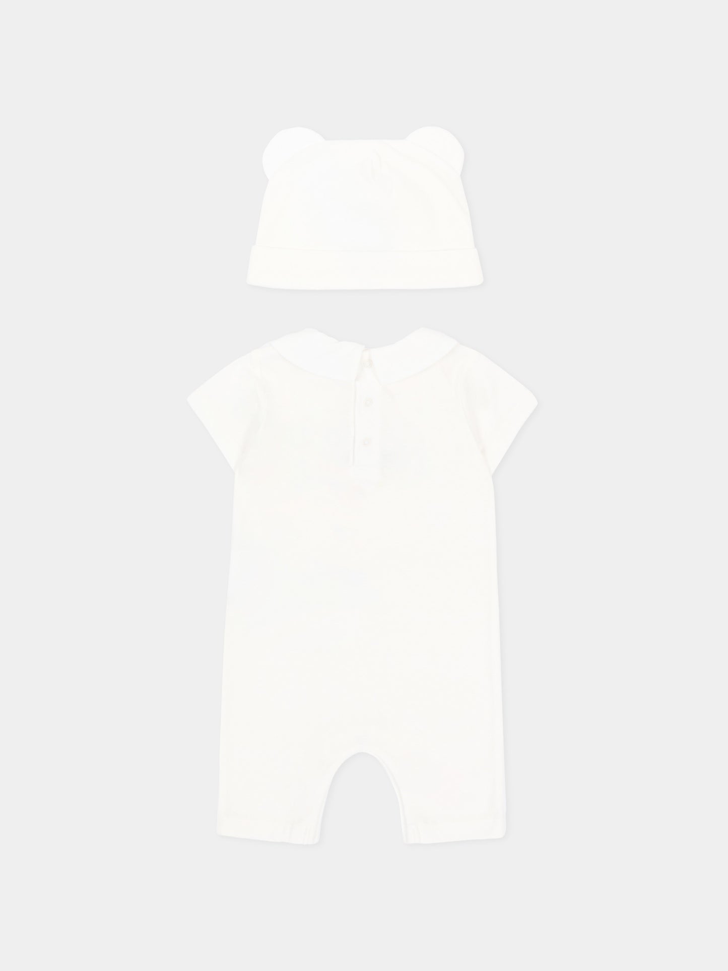 Pagliaccetto avorio per neonati con Teddy Bear,Moschino Kids,MUY090 LAA01 10063