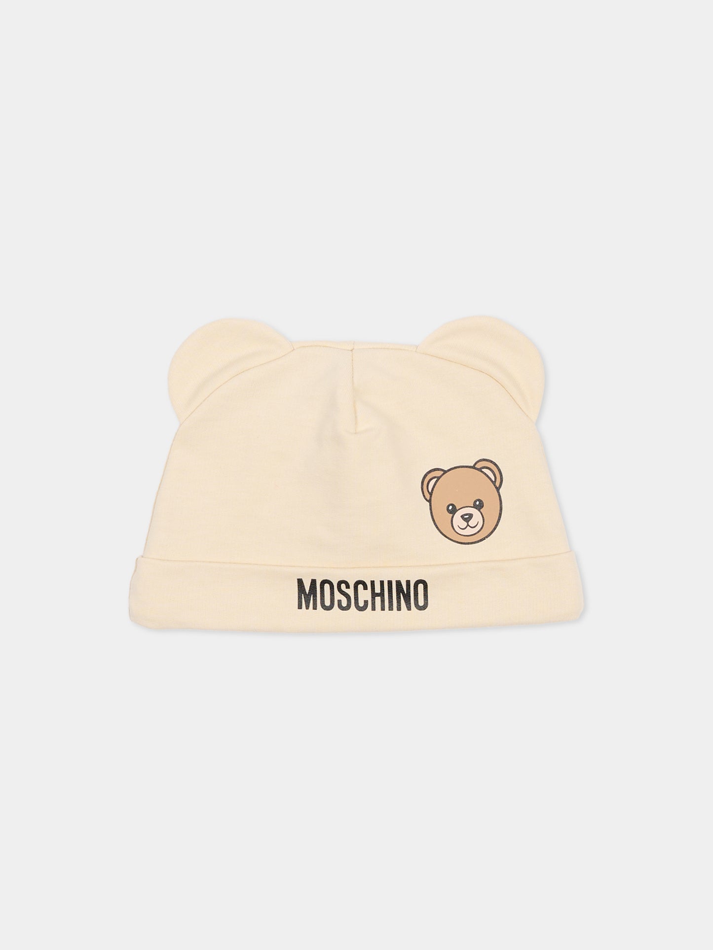 Set accessori beige per neonati con Teddy Bear,Moschino Kids,MUY099 LCA19 20404
